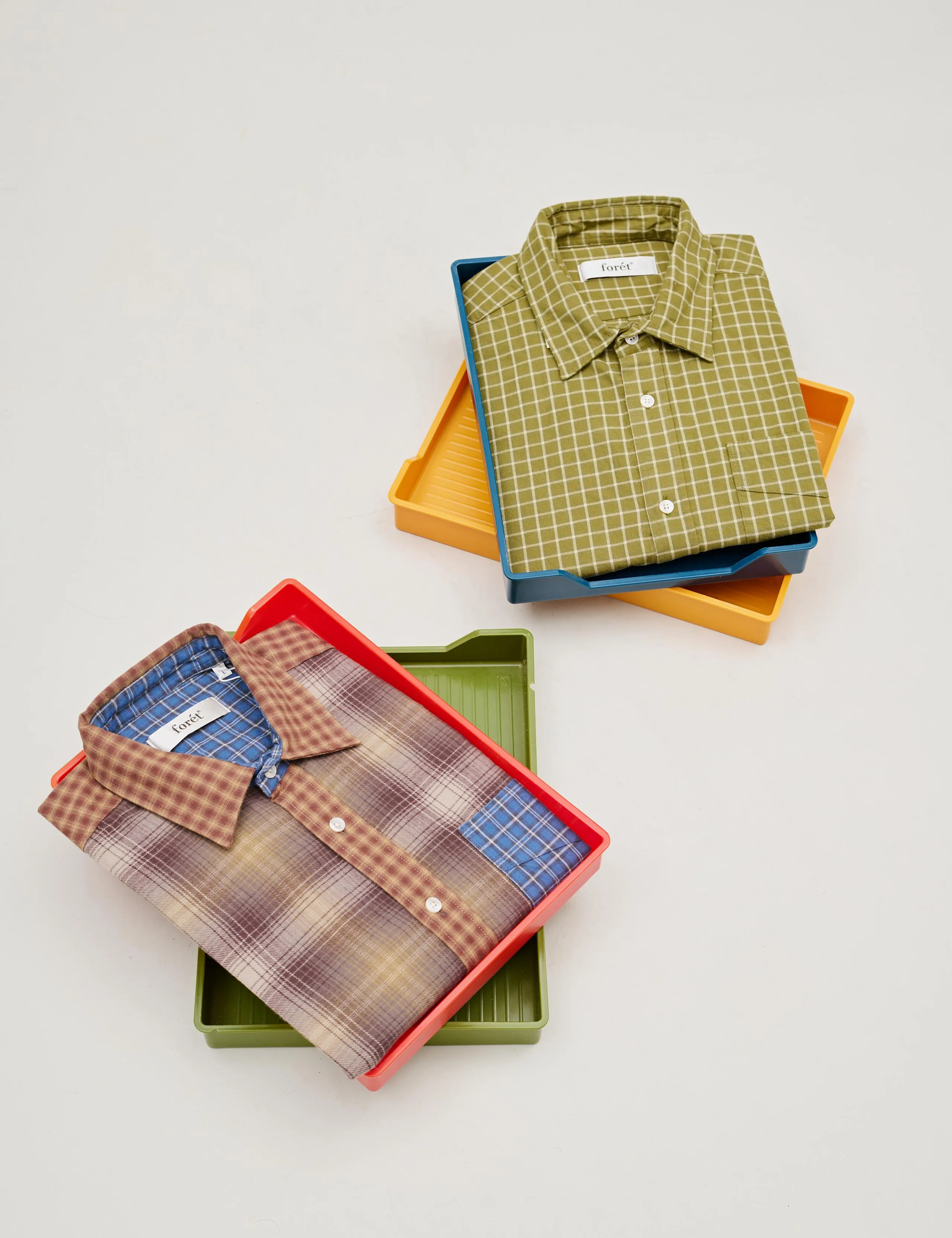 RIDGE REGULAR FIT FLANNEL SHIRT - THYME CHECK sold by Foret product image thumbnail 5