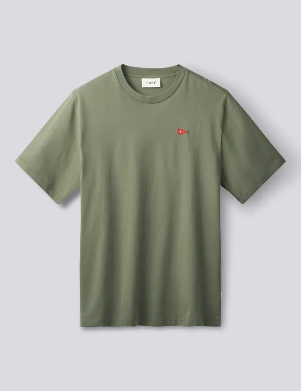FLAG T-SHIRT - THYME made by Foret