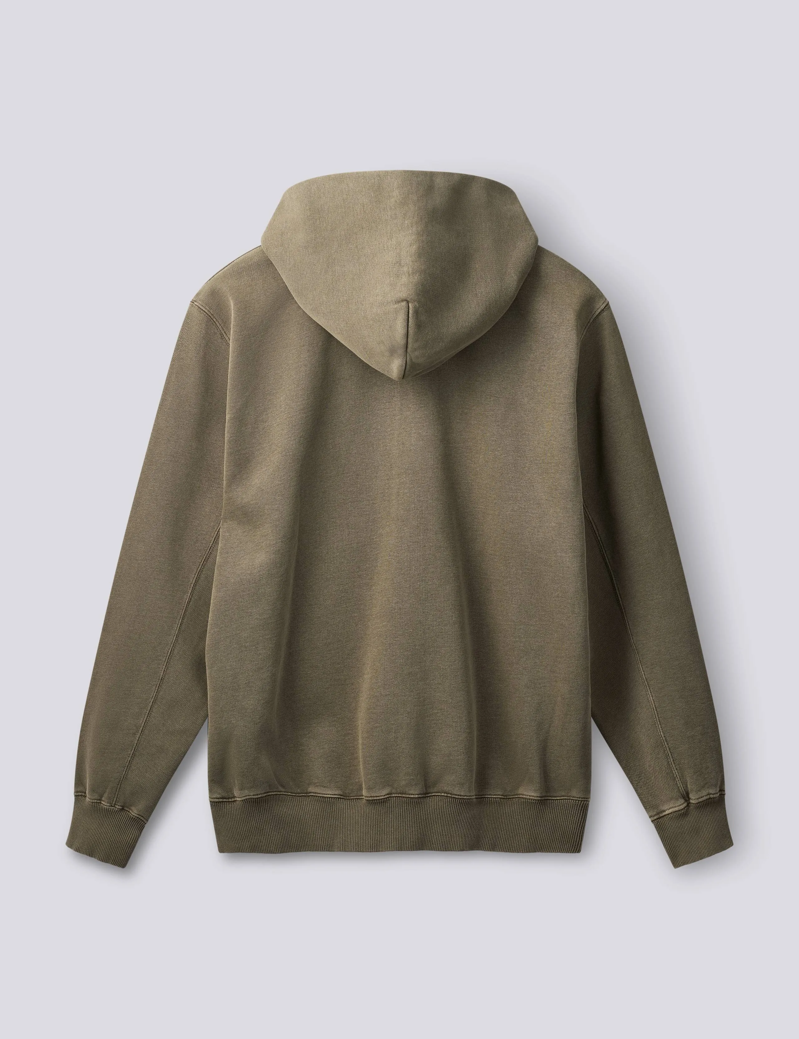 NOON PIGMENT DYED ZIP HOODIE - WOOD sold by Foret product image thumbnail 4