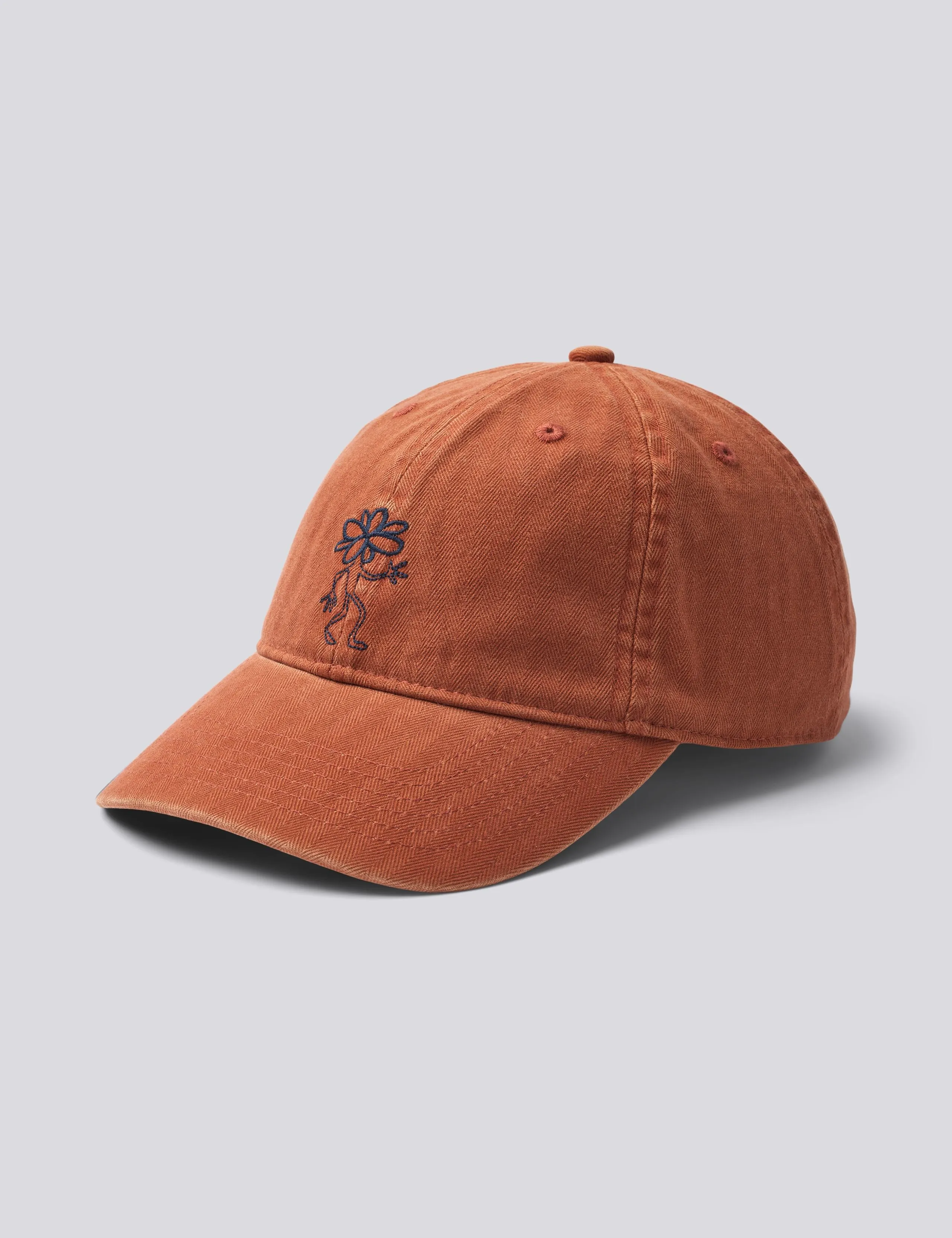 TREE WASHED HERRINGBONE CAP - BROWN sold by Foret