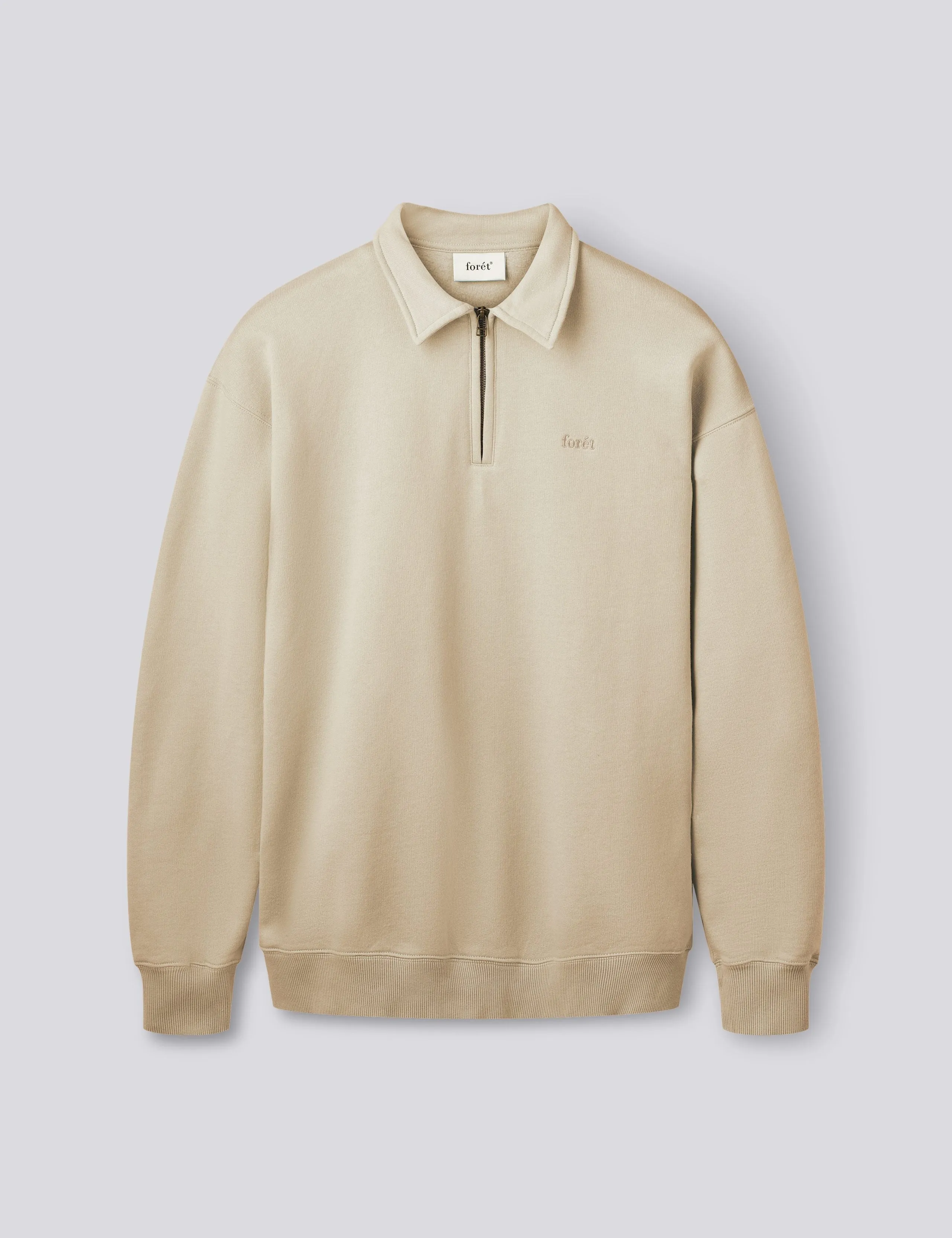 HOOK HALF ZIP - VINTAGE KHAKI sold by Foret