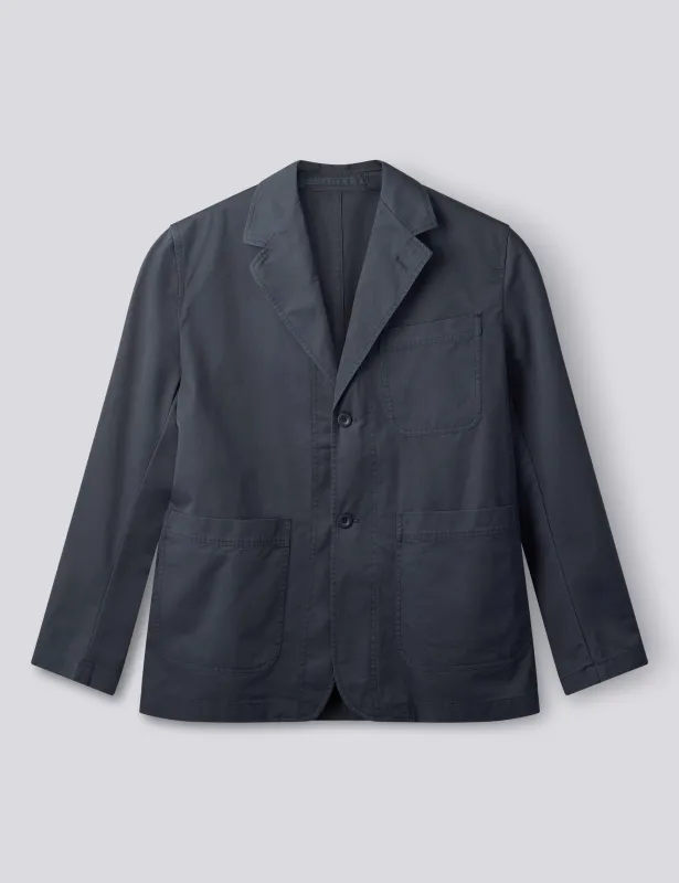 WORK UNCONSTRUCTED BLAZER - NAVY made by Foret
