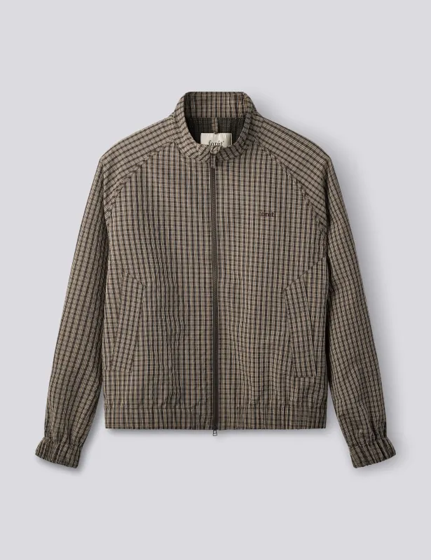 STREAM TRACK JACKET - WOOD CHECK made by Foret
