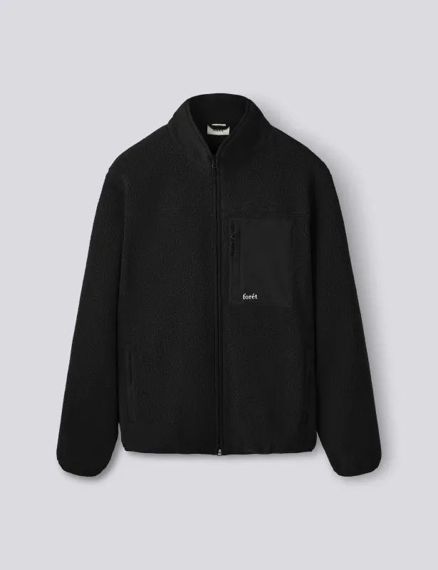 MOUNTAIN FLEECE JACKET - BLACK made by Foret