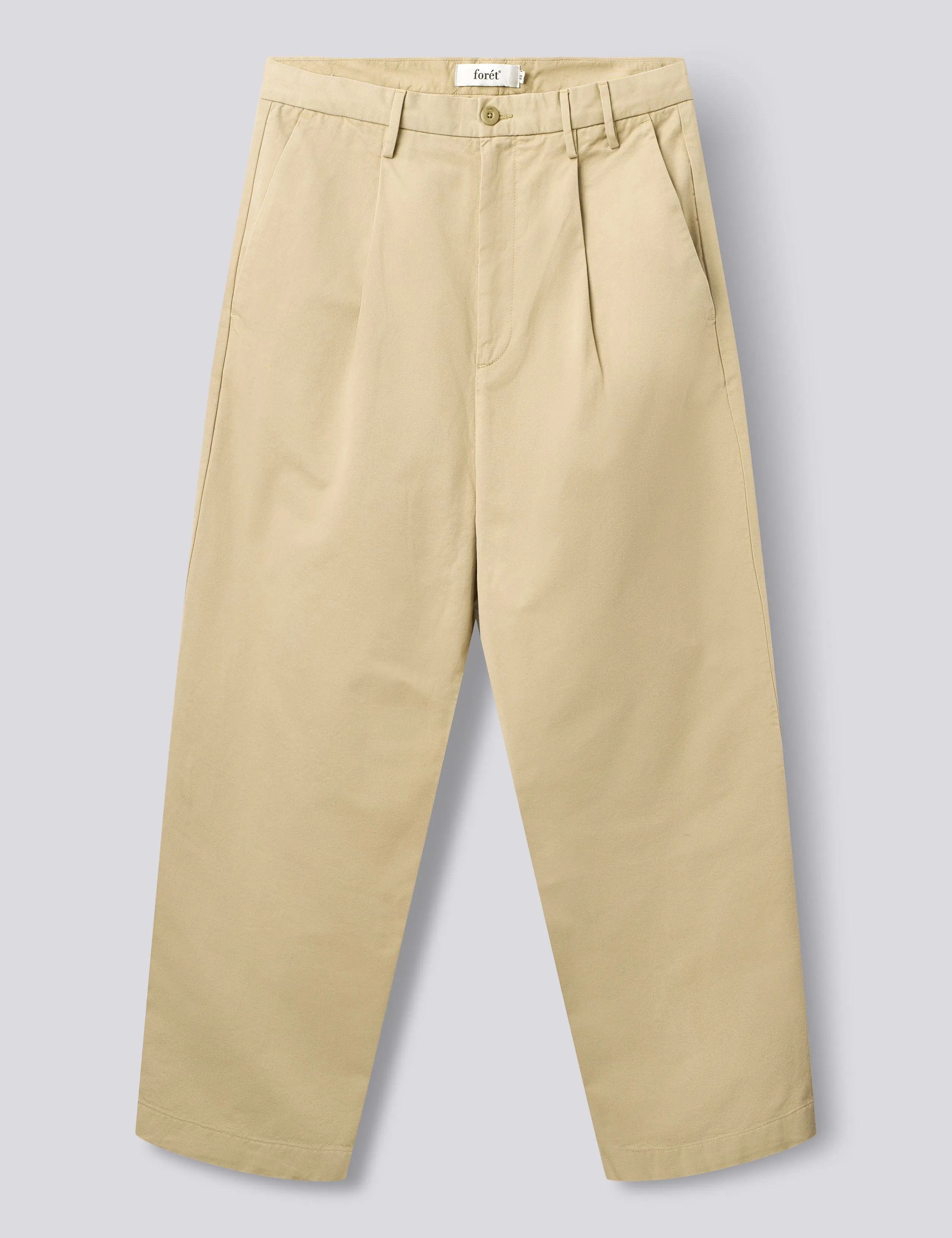 WRITER RELAXED PLEATED PANTS - UNIFORM KHAKI sold by Foret