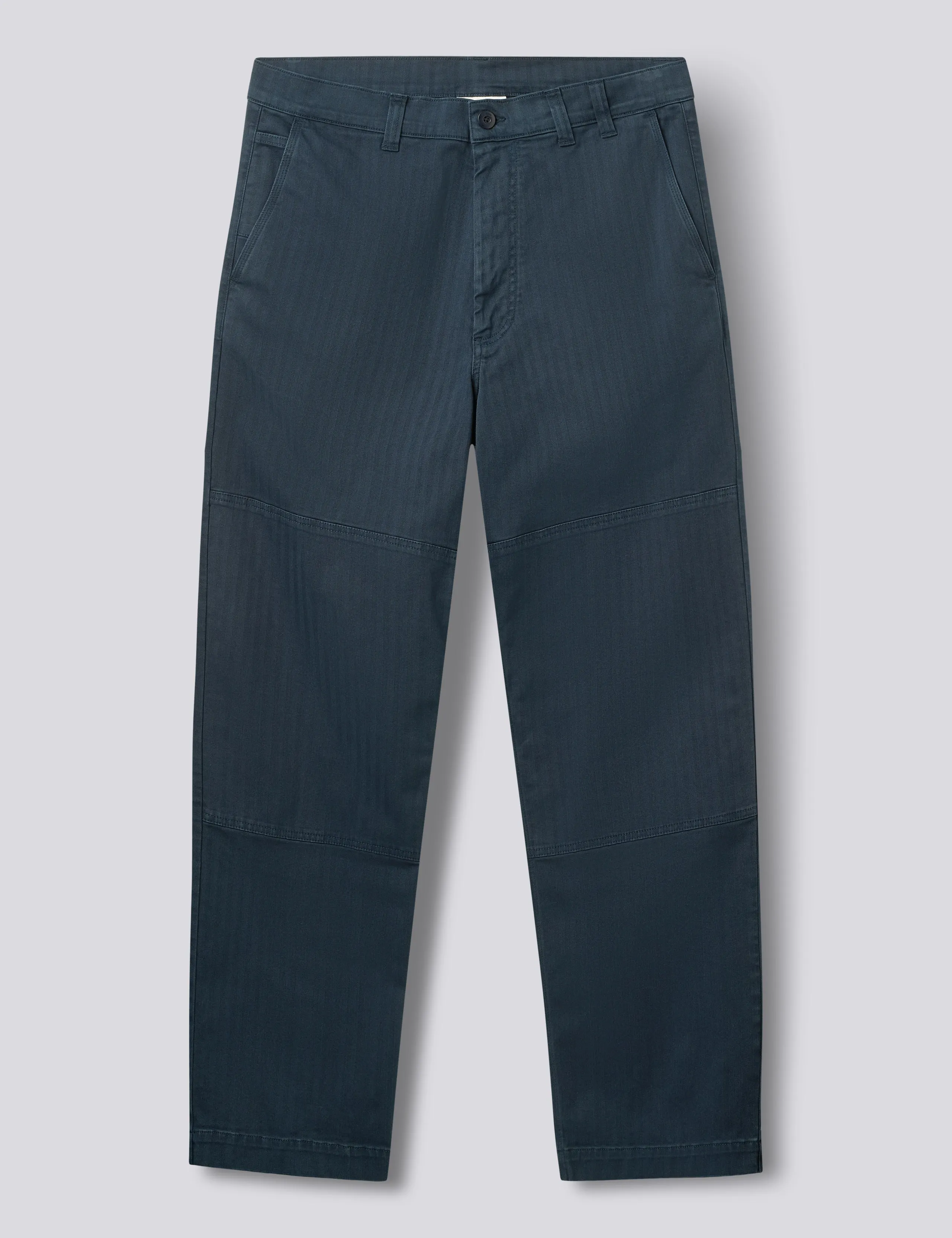 MOSS RELAXED FIT HERRINGBONE PAINTER PANTS - NAVY sold by Foret
