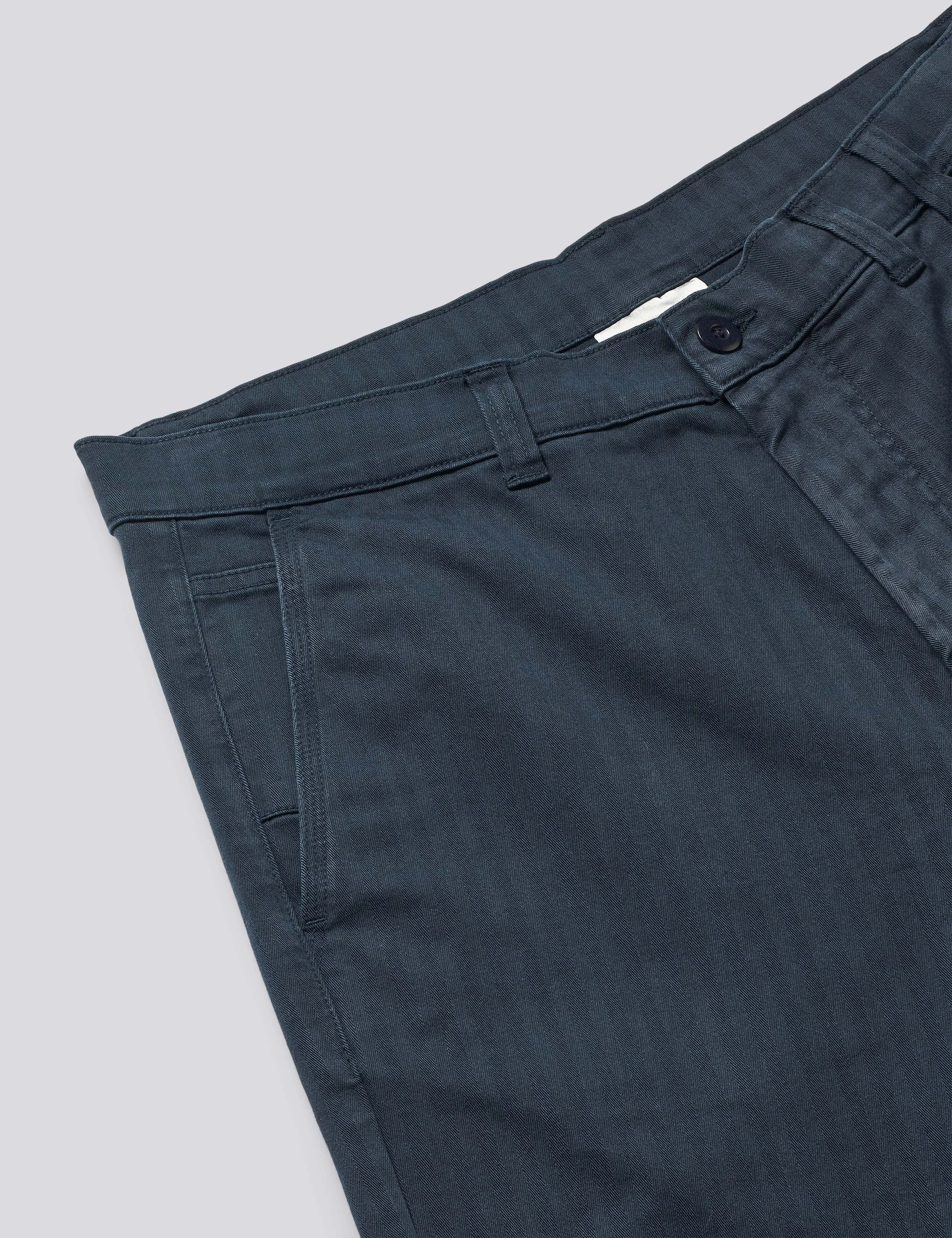MOSS RELAXED FIT HERRINGBONE PAINTER PANTS - NAVY sold by Foret product image thumbnail 3