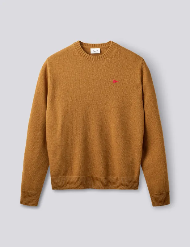 FLAG LAMBSWOOL KNIT - RUST made by Foret