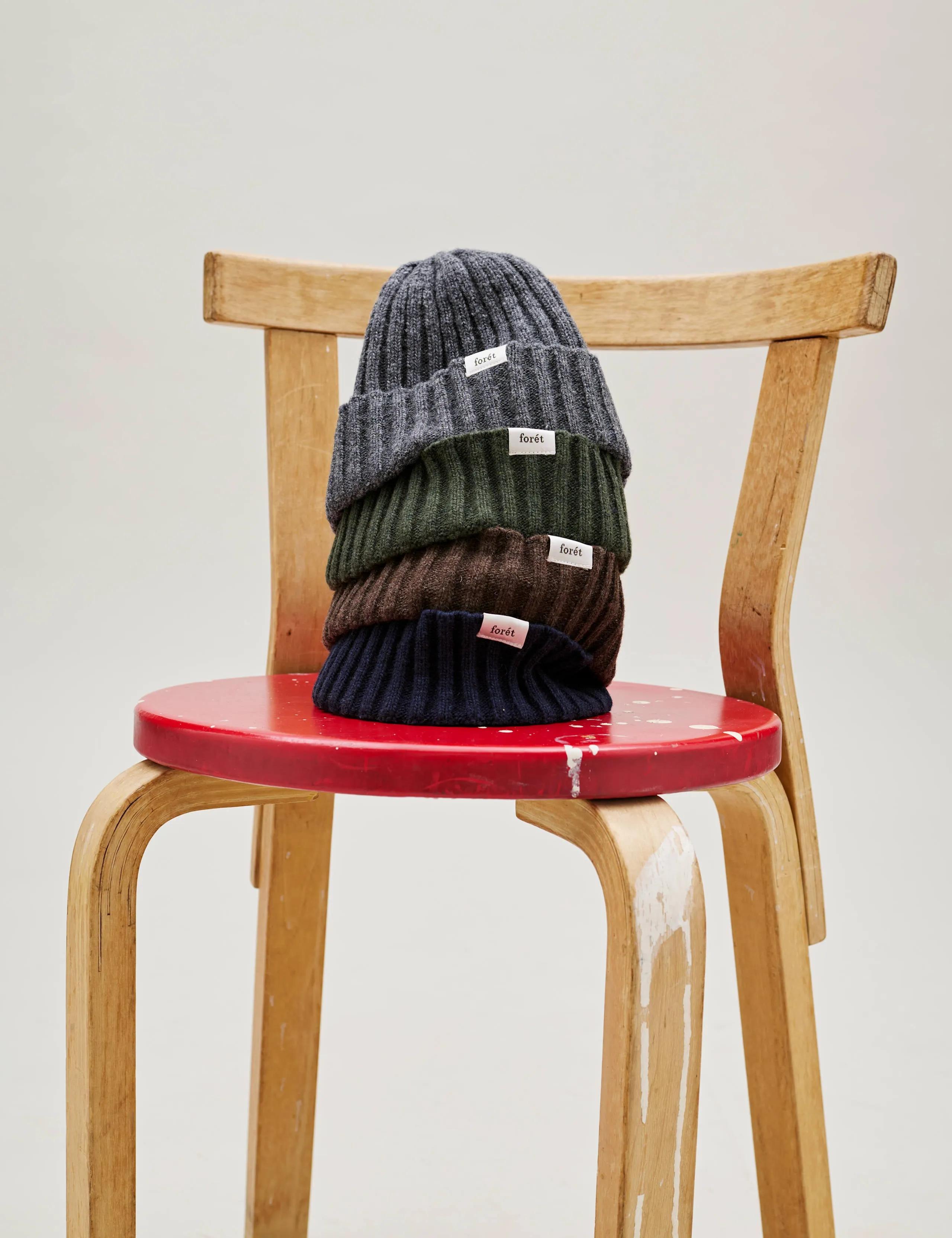 RELAX RIB LAMBSWOOL BEANIE - BLACK sold by Foret product image thumbnail 3