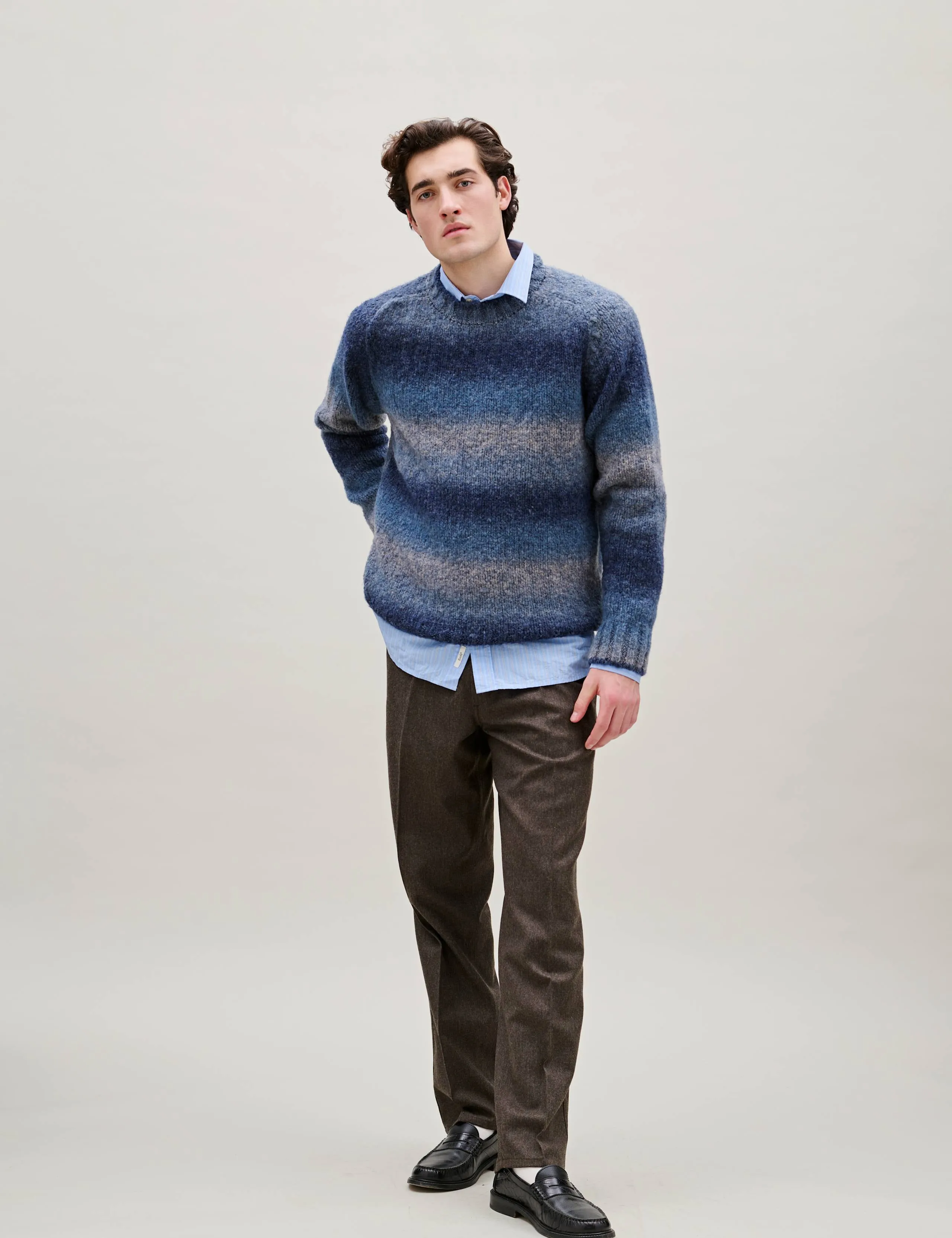 SPACE YARN CREW NECK - BLUE sold by Foret product image thumbnail 2