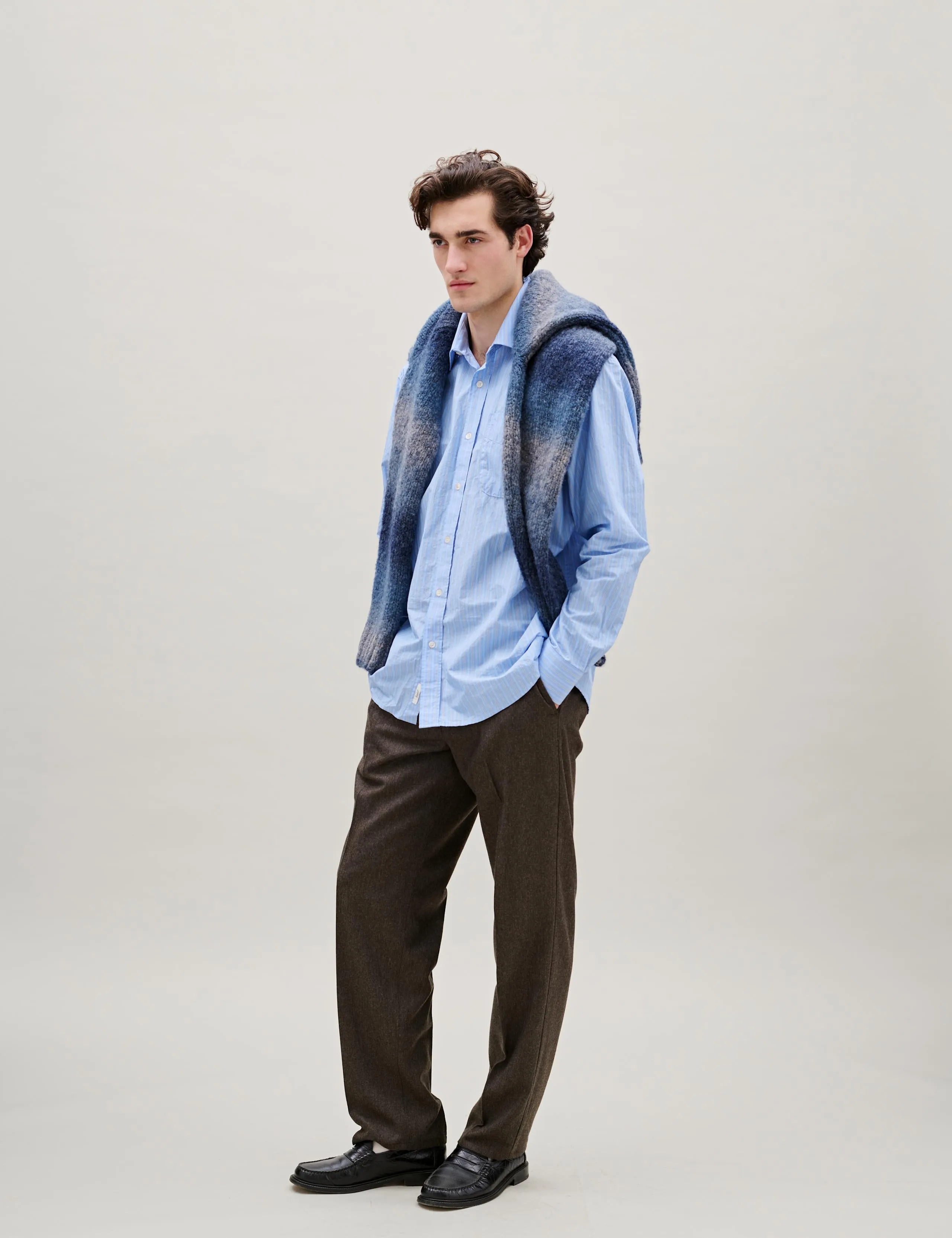 SPACE YARN CREW NECK - BLUE sold by Foret product image thumbnail 4