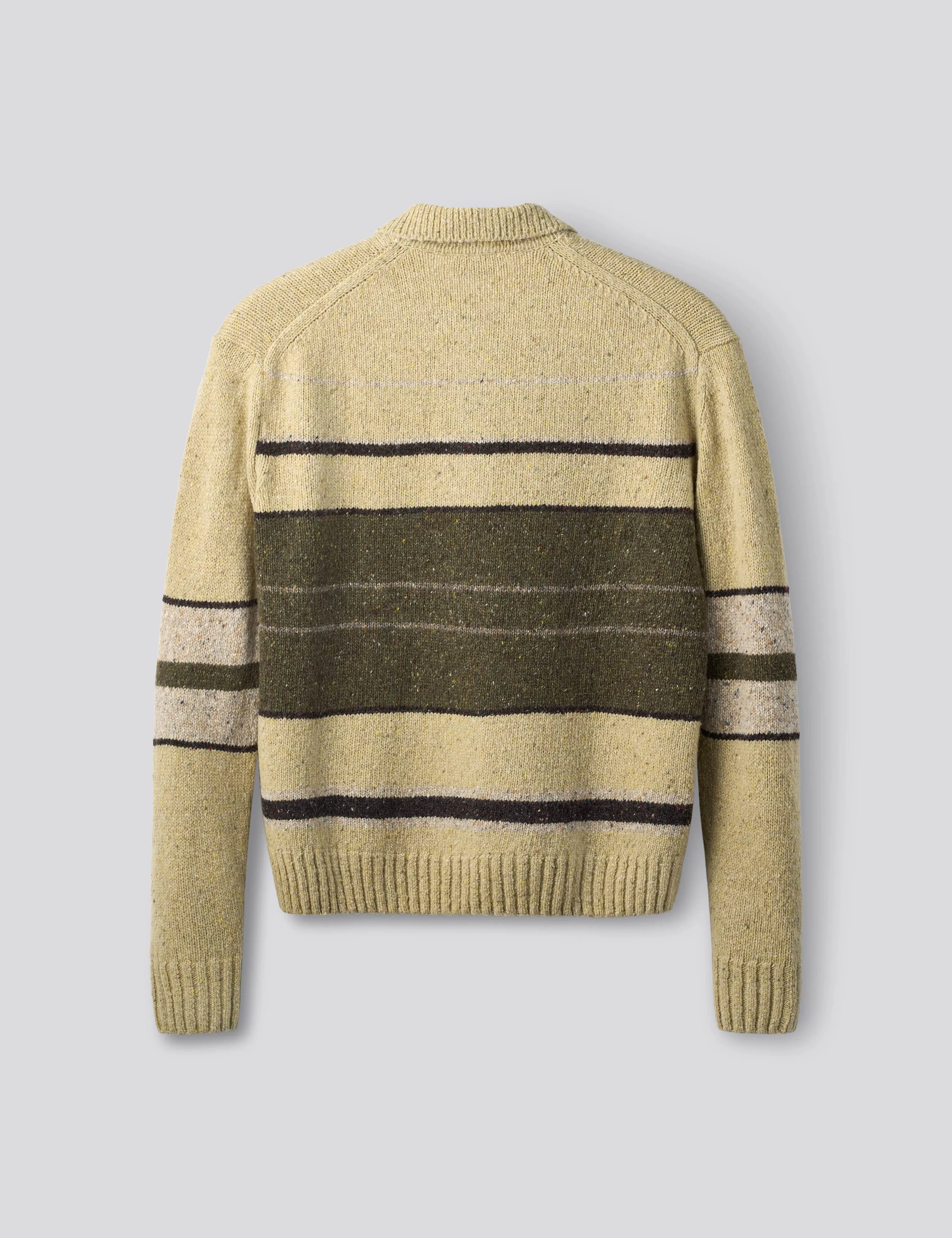 DAWN STRIPE KNIT POLO - OATMEAL sold by Foret product image thumbnail 5