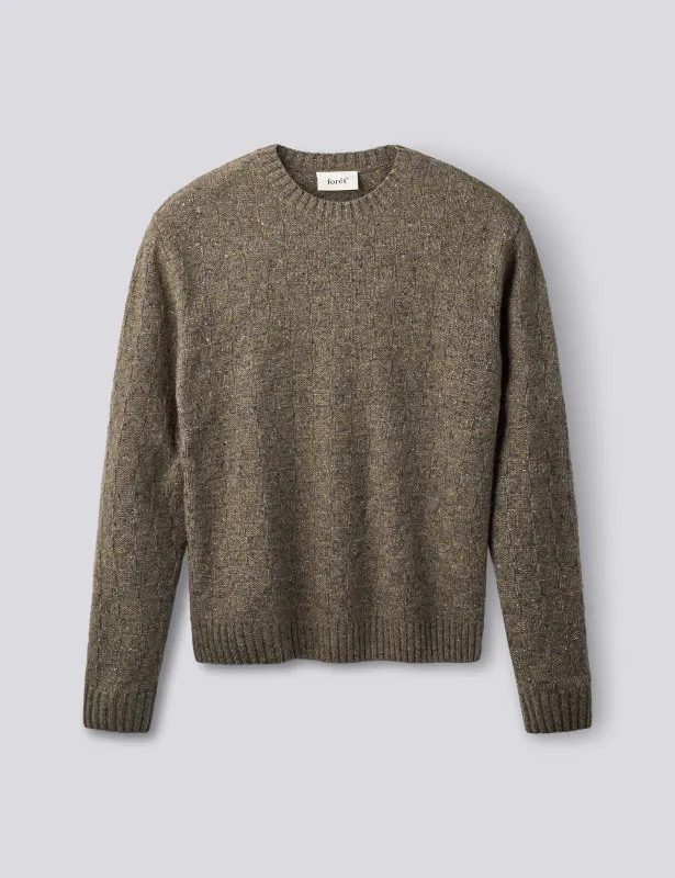 AREA WOOL KNIT - TAUPE made by Foret