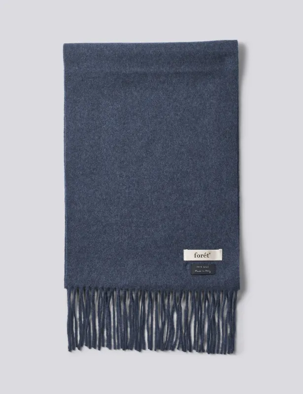 WOOL SCARF - BLUE made by Foret