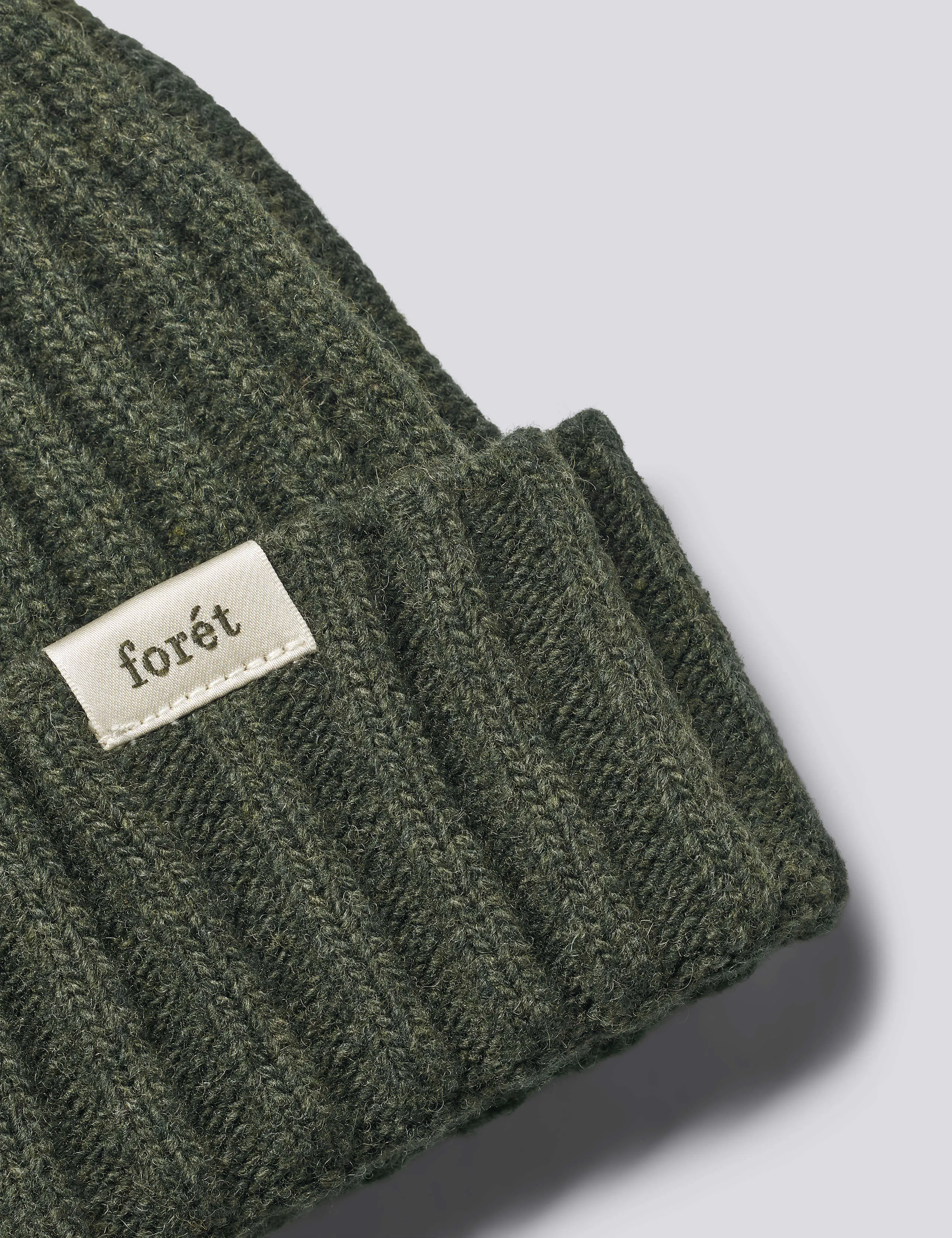 RELAX RIB LAMBSWOOL BEANIE - THYME sold by Foret product image thumbnail 3