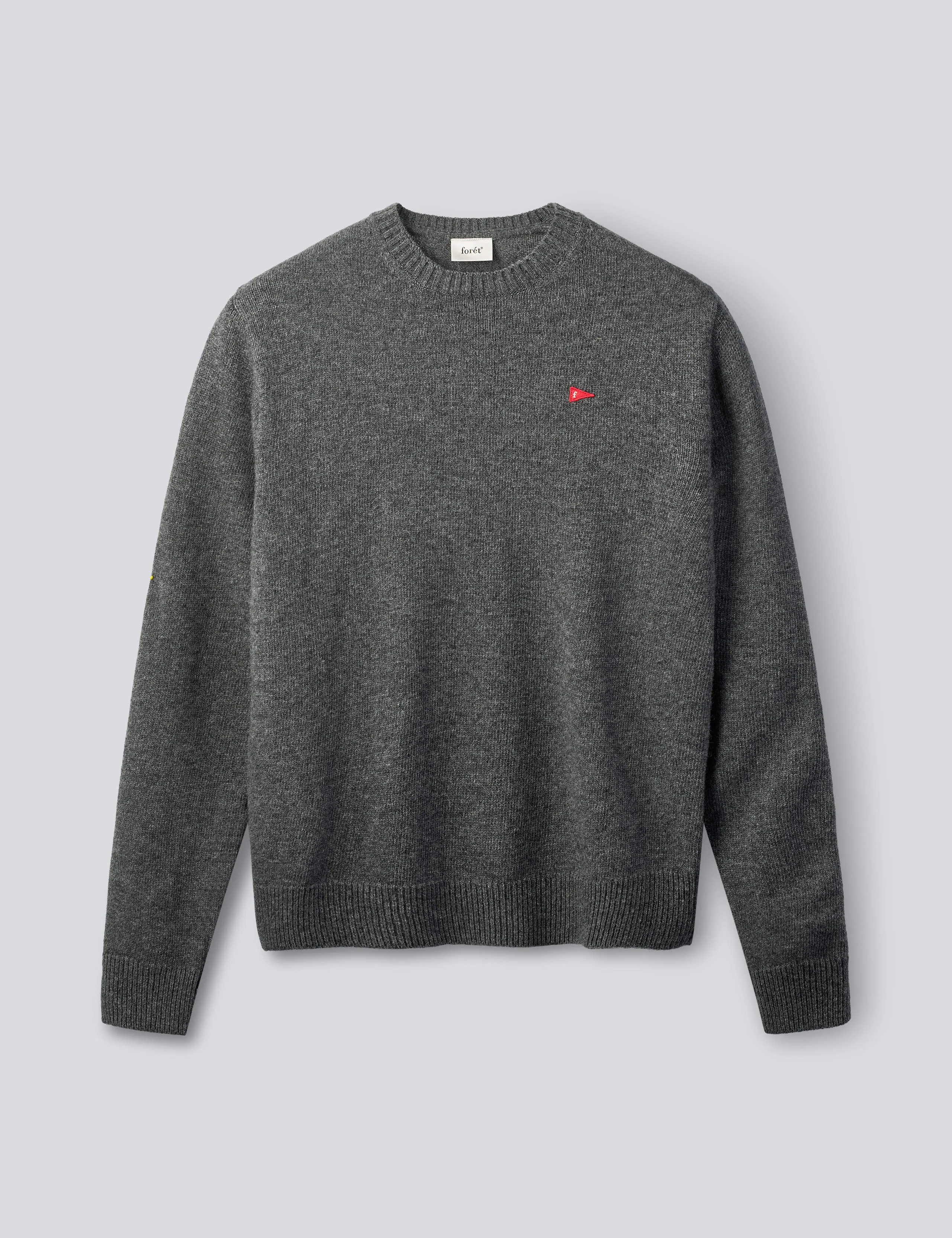 FLAG LAMBSWOOL KNIT - GREY MELANGE sold by Foret