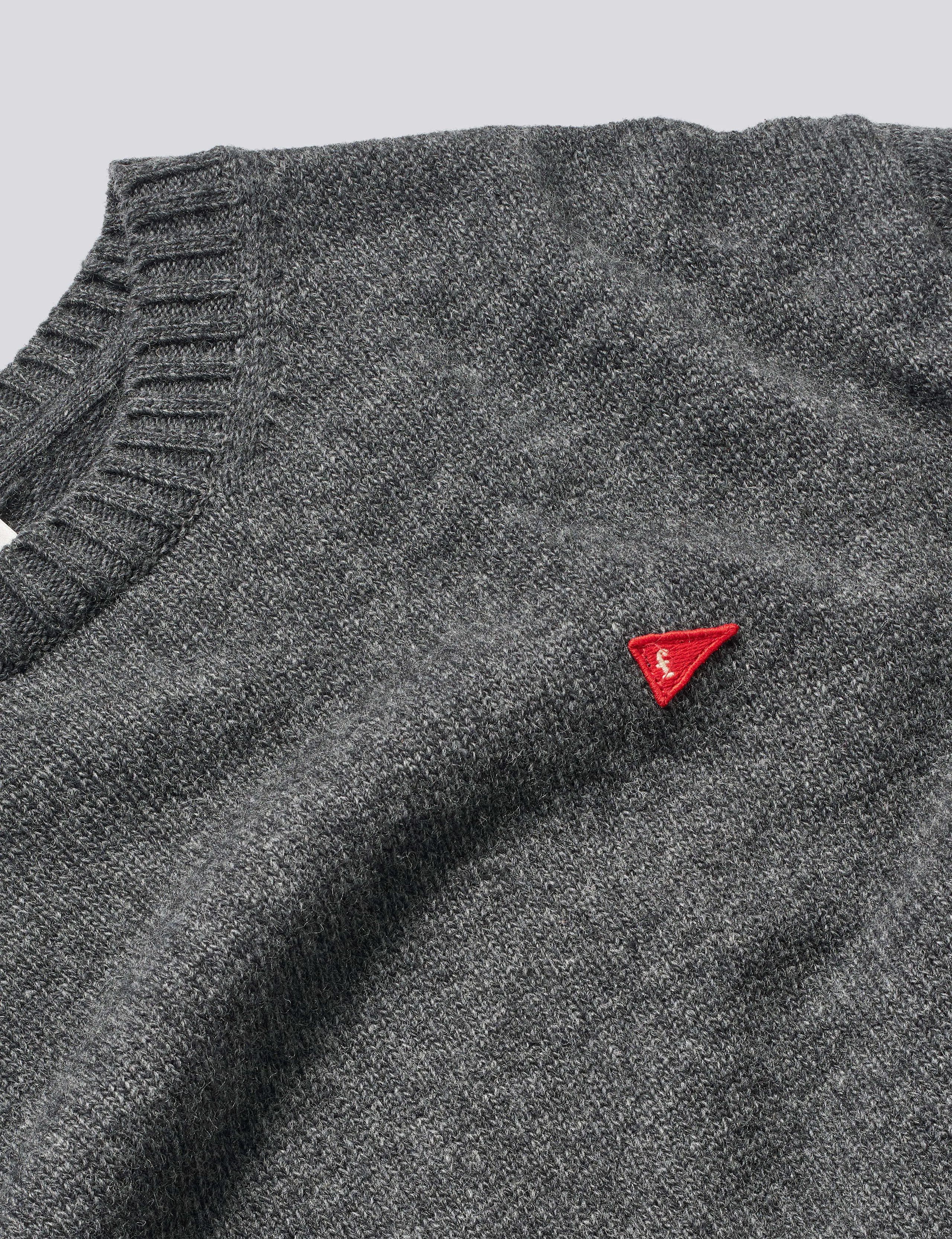 FLAG LAMBSWOOL KNIT - GREY MELANGE sold by Foret product image thumbnail 2