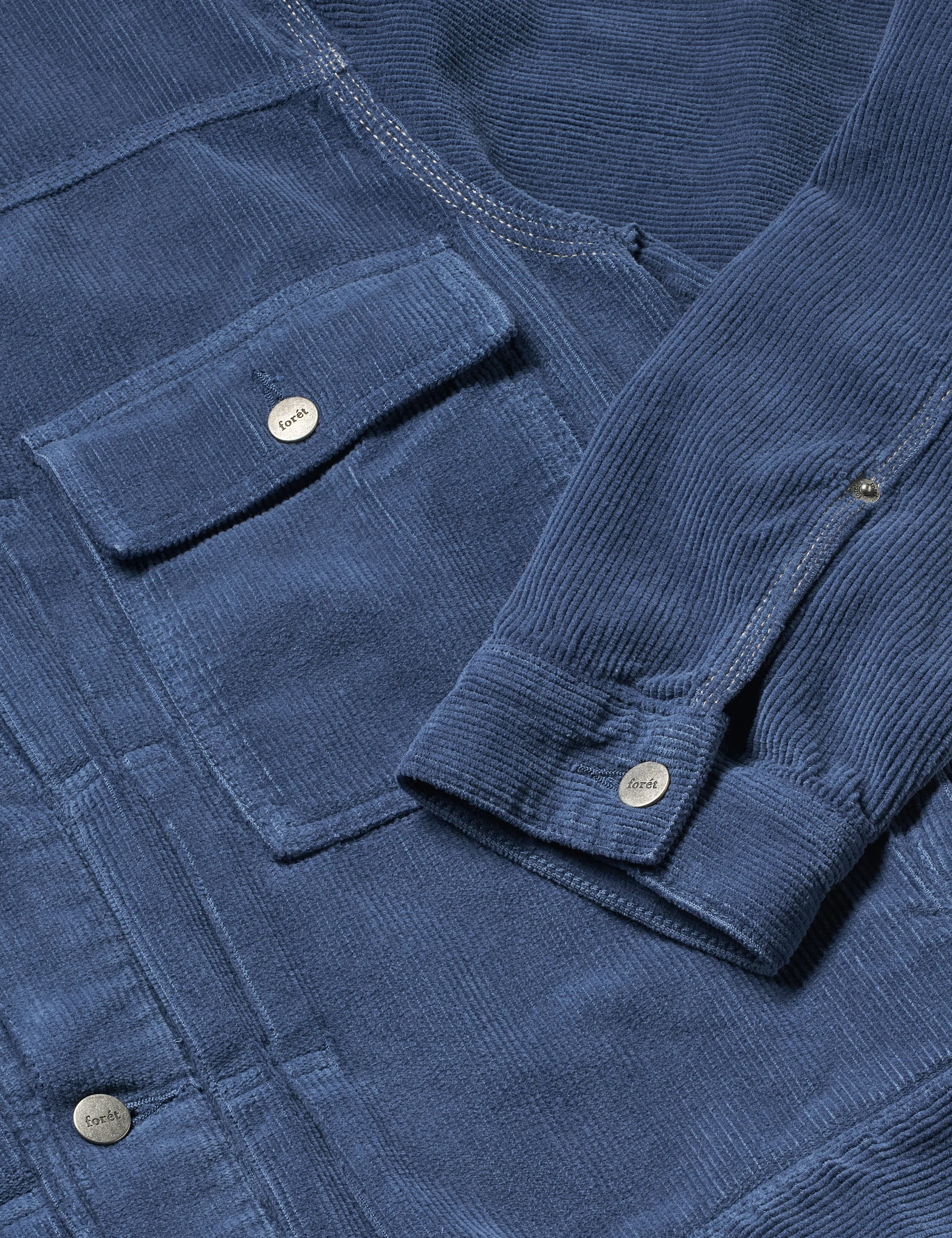 HAZY CORUDROY JACKET - MEDIUM BLUE sold by Foret product image thumbnail 3