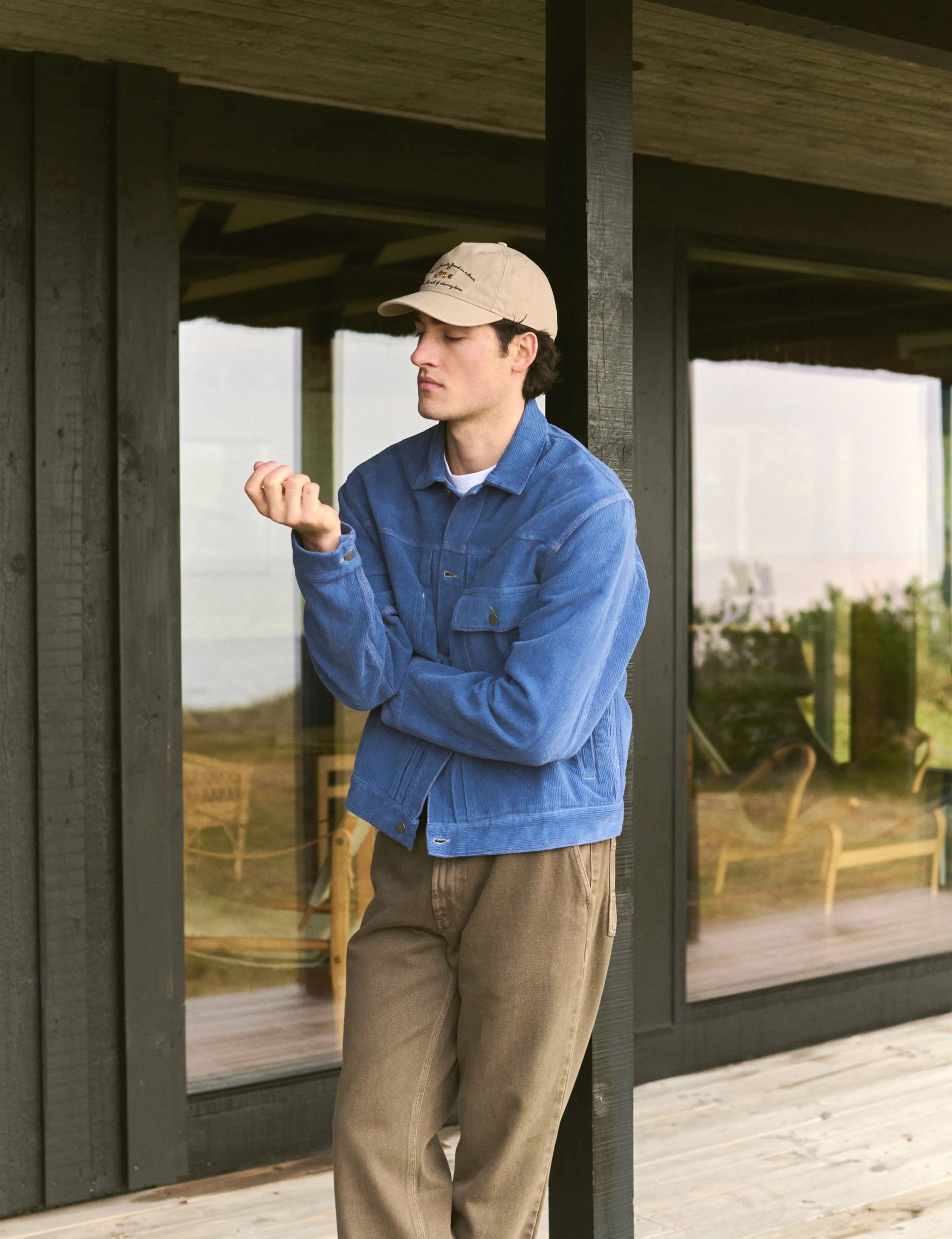 HAZY CORUDROY JACKET - MEDIUM BLUE sold by Foret product image thumbnail 5