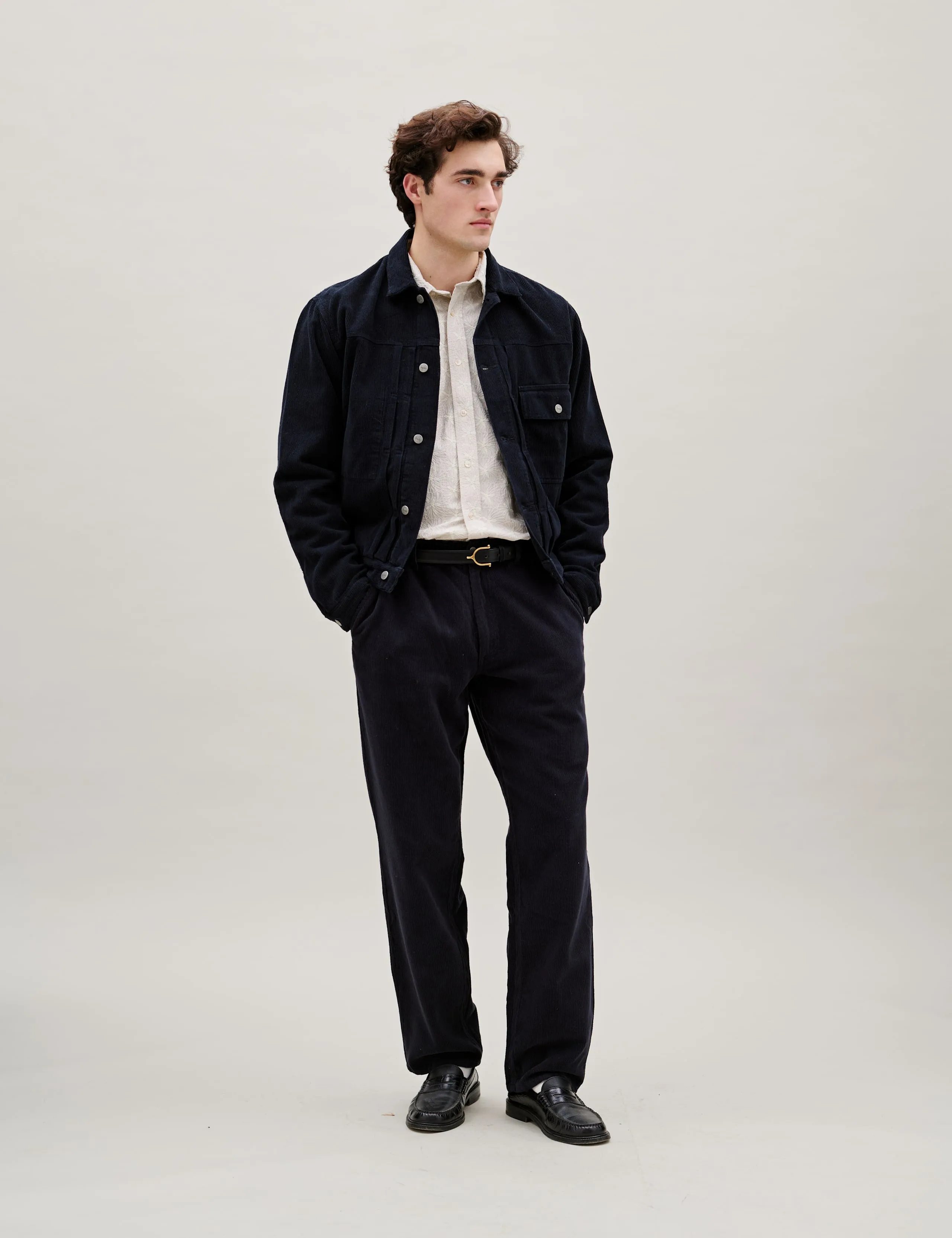 CLAY CORDUROY PANTS - NAVY sold by Foret product image thumbnail 3