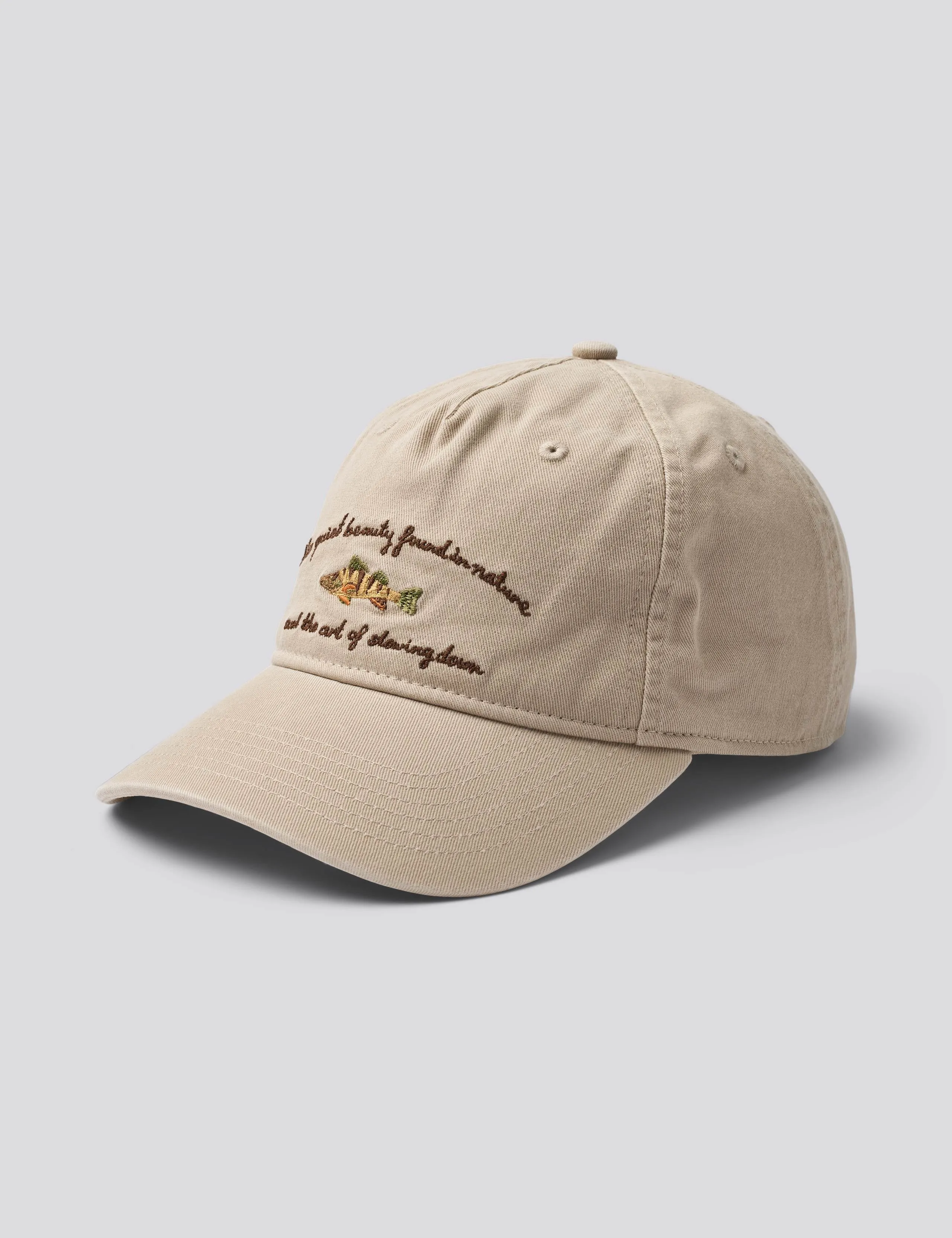 FISH WASHED CAP - KHAKI sold by Foret
