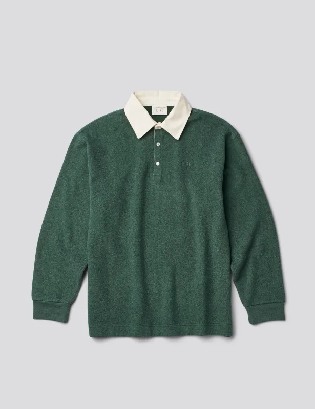 HERB BRUSHED RUGBY - DEEP GREEN made by Foret