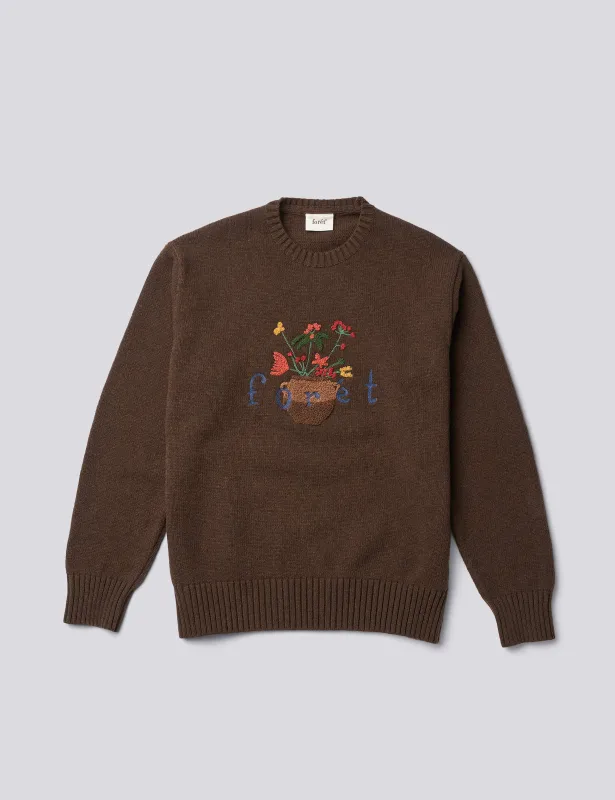 VASE LAMBSWOOL KNIT - BROWN made by Foret