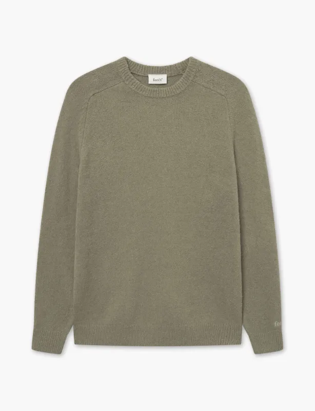 BLOOM BOUCLE KNIT - DUSTY OLIVE sold by Foret