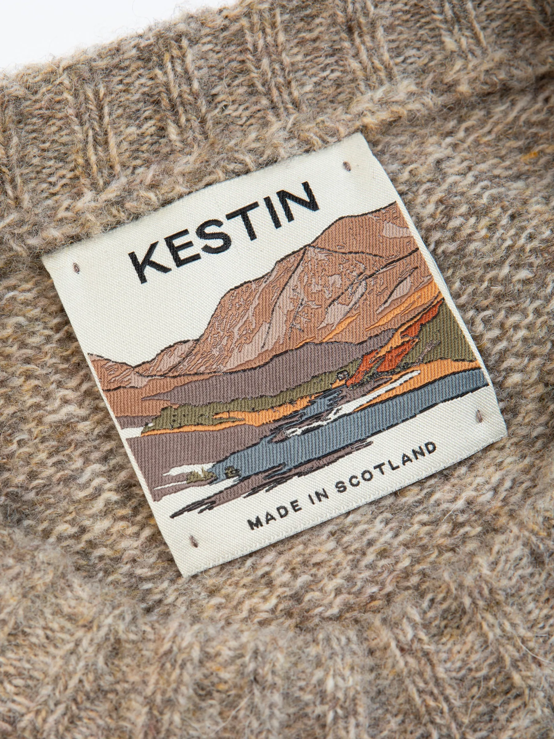 Brushed Shetland Crew in Mushroom Lambswool sold by Kestin product image thumbnail 3