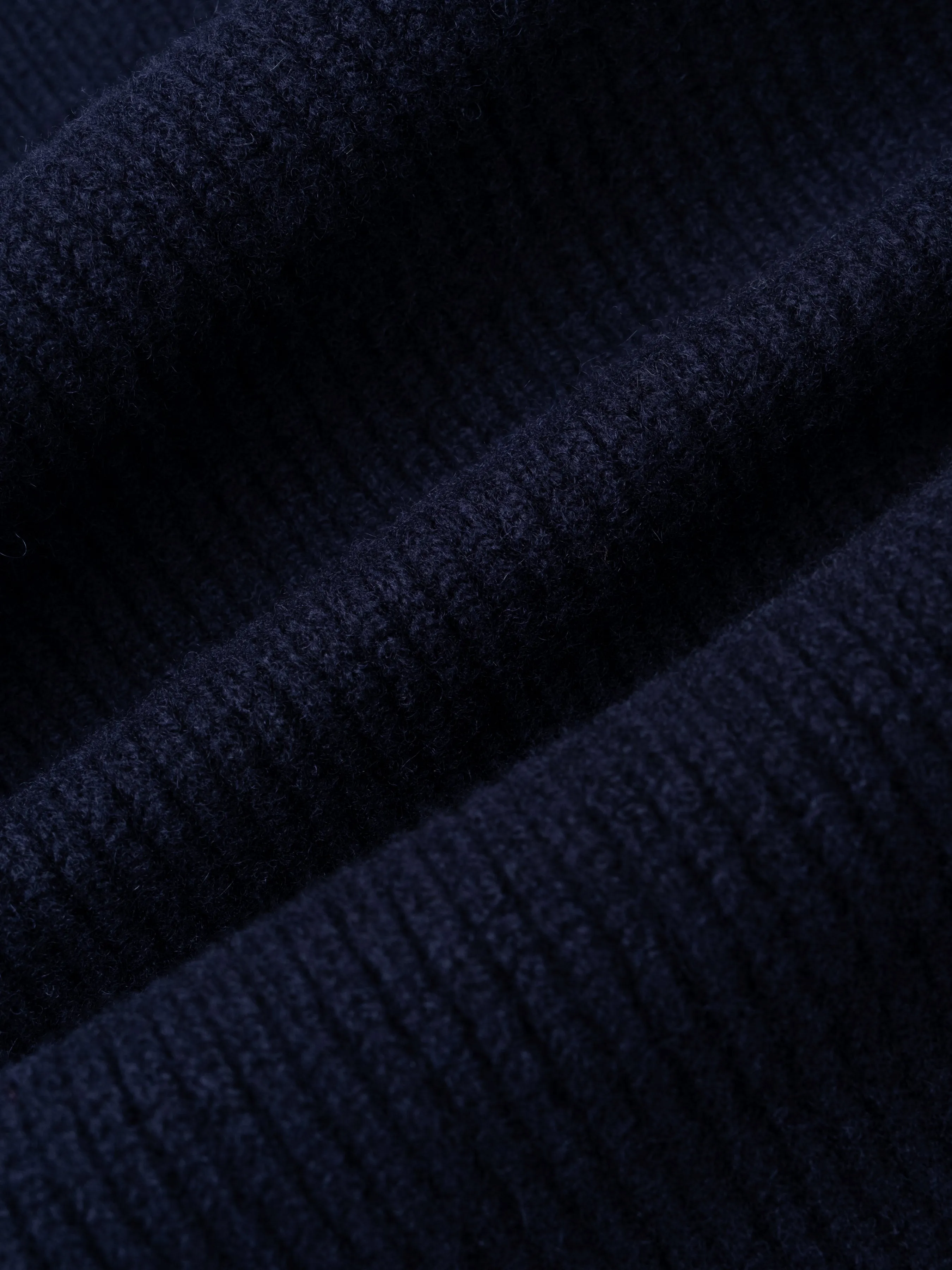 Braemar Scarf in Navy Lambswool sold by Kestin product image thumbnail 3