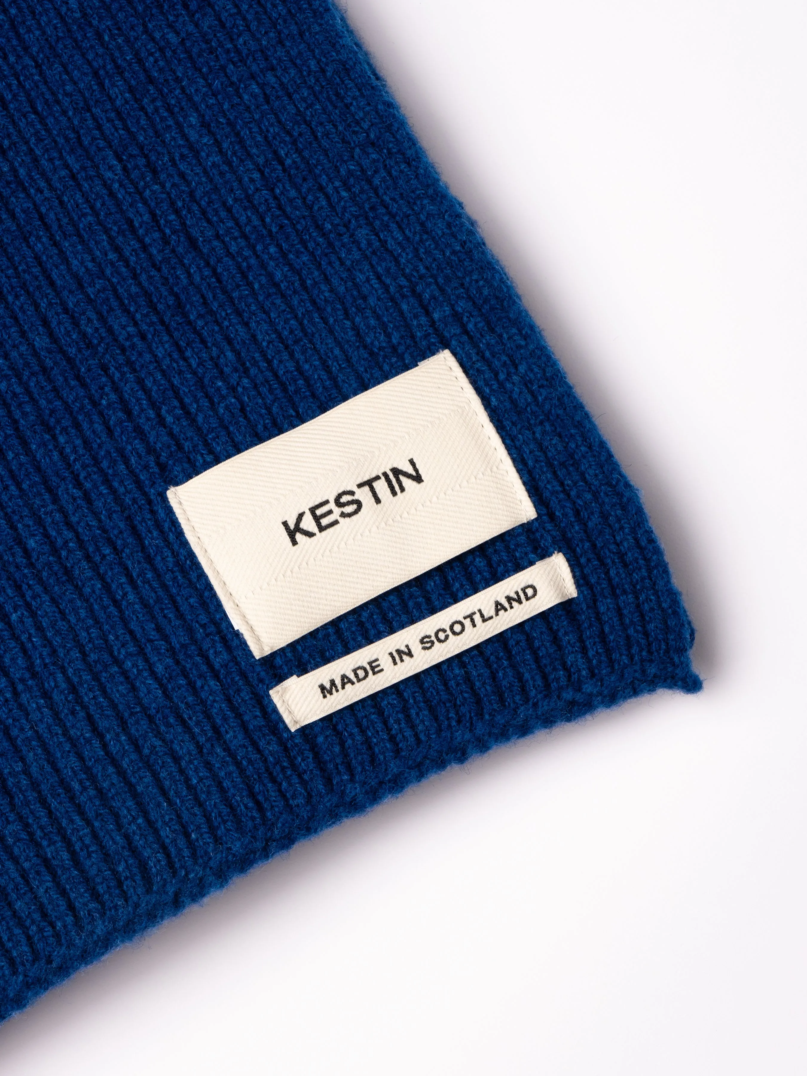 Braemar Scarf in Cobalt Lambswool sold by Kestin product image thumbnail 3