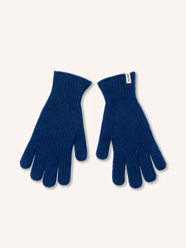 Braemar Gloves in Cobalt Lambswool sold by Kestin