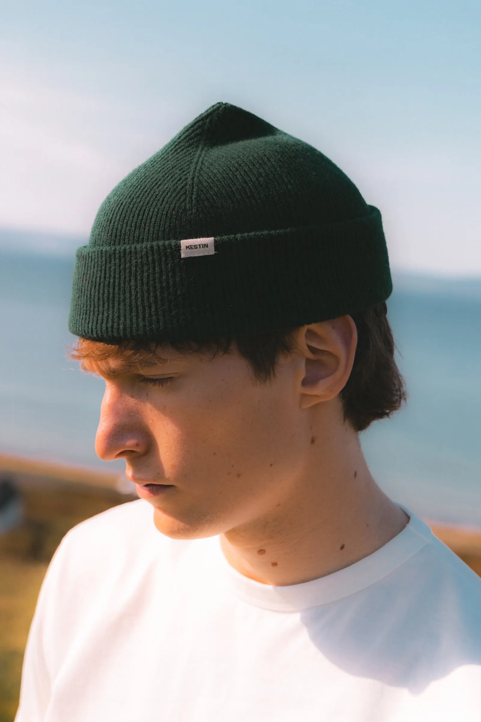Braemar Beanie in Pine Lambswool sold by Kestin product image thumbnail 2