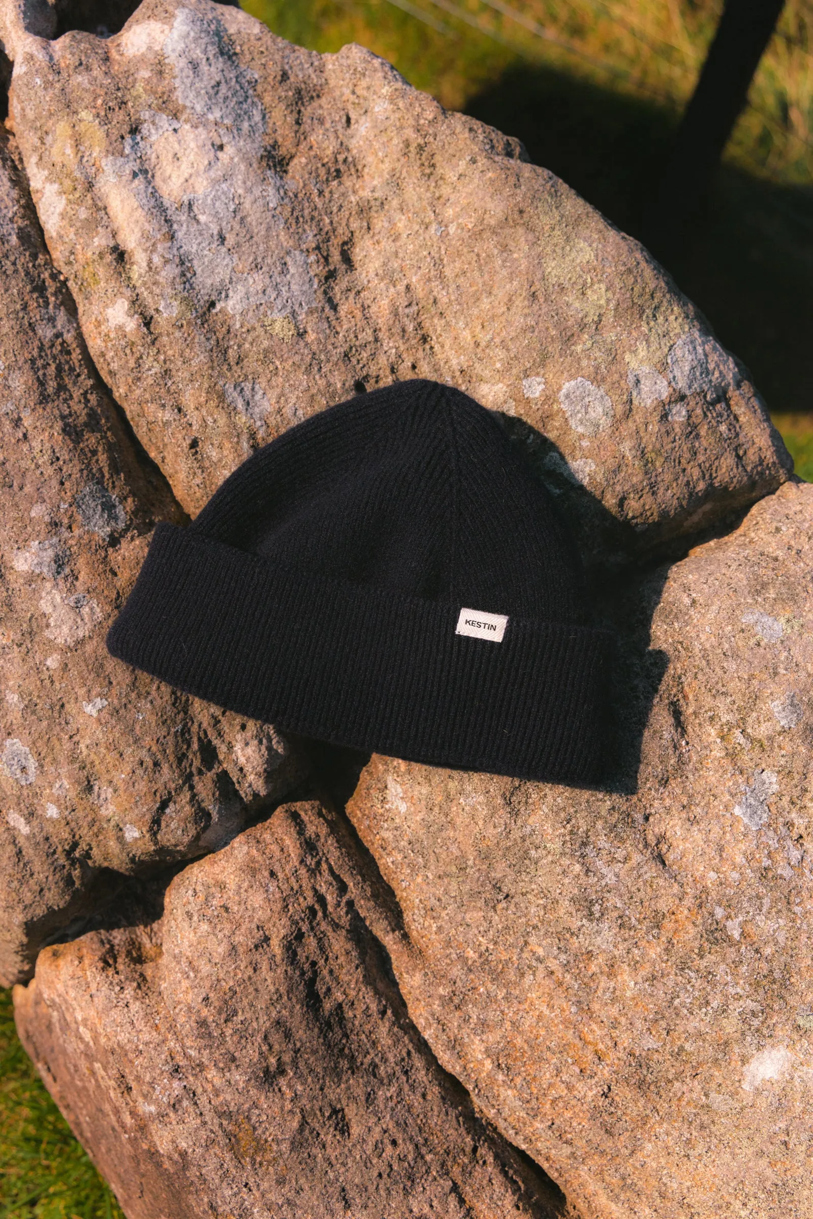 Braemar Beanie in Navy Lambswool sold by Kestin product image thumbnail 3