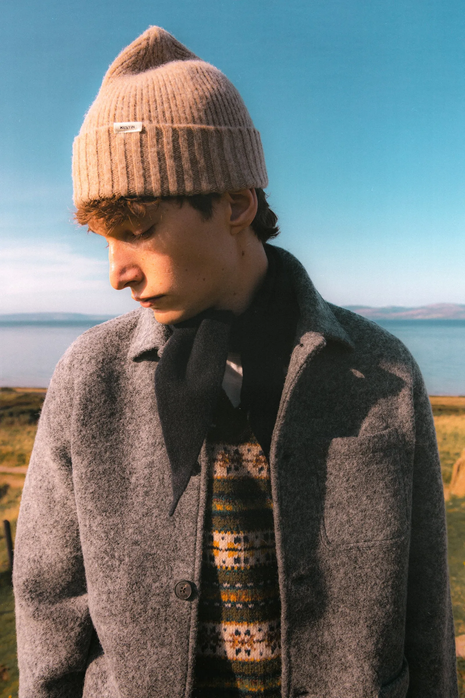 Alva Bandana in Navy Pure Wool sold by Kestin product image thumbnail 2