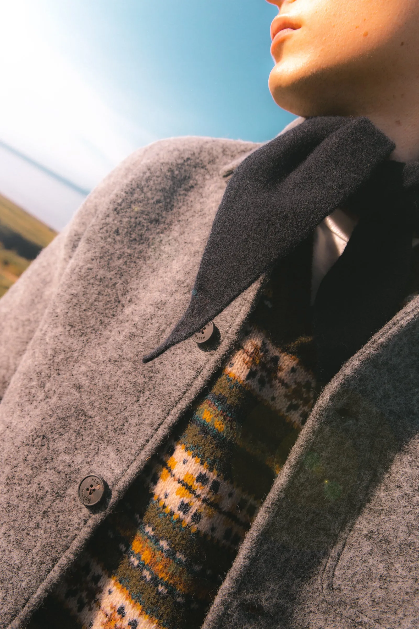 Alva Bandana in Navy Pure Wool sold by Kestin product image thumbnail 3