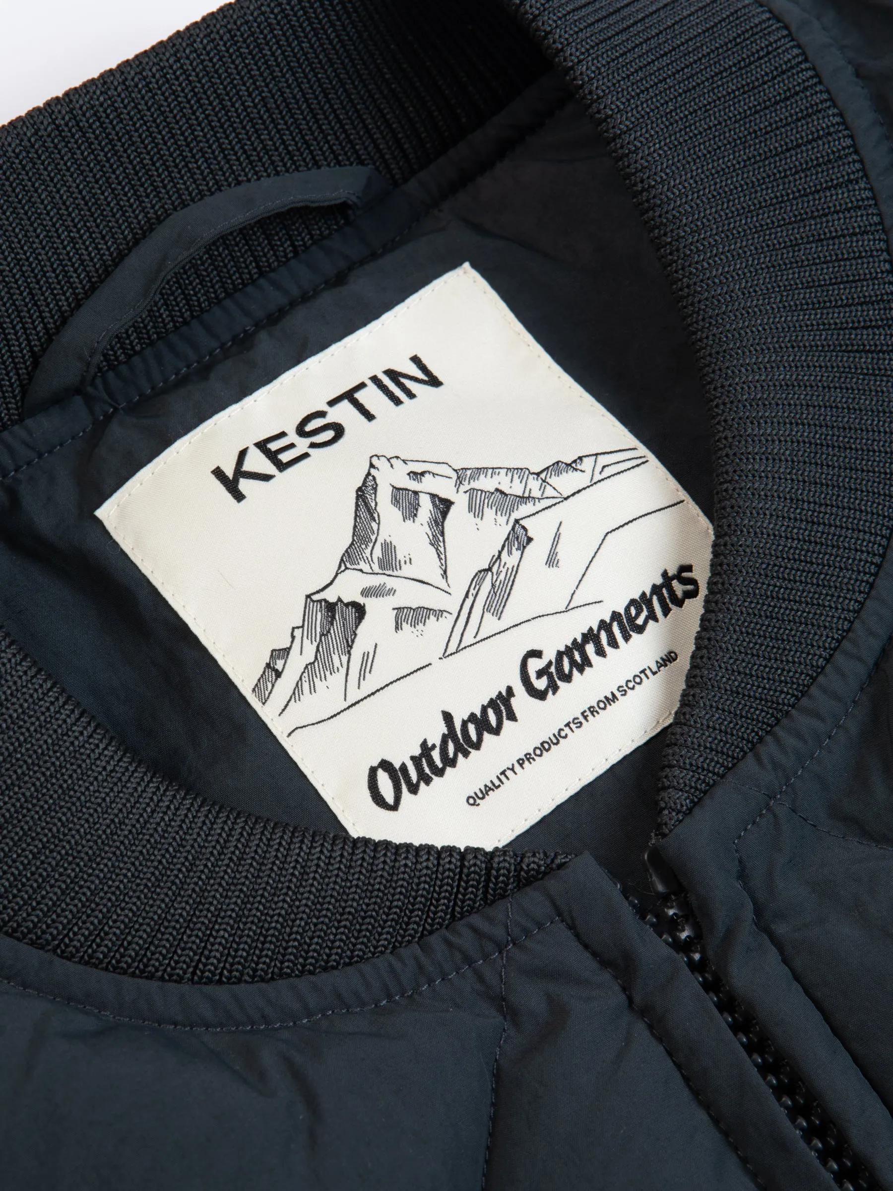 Linton Padded Vest In Charcoal Recycled Nylon sold by Kestin product image thumbnail 5