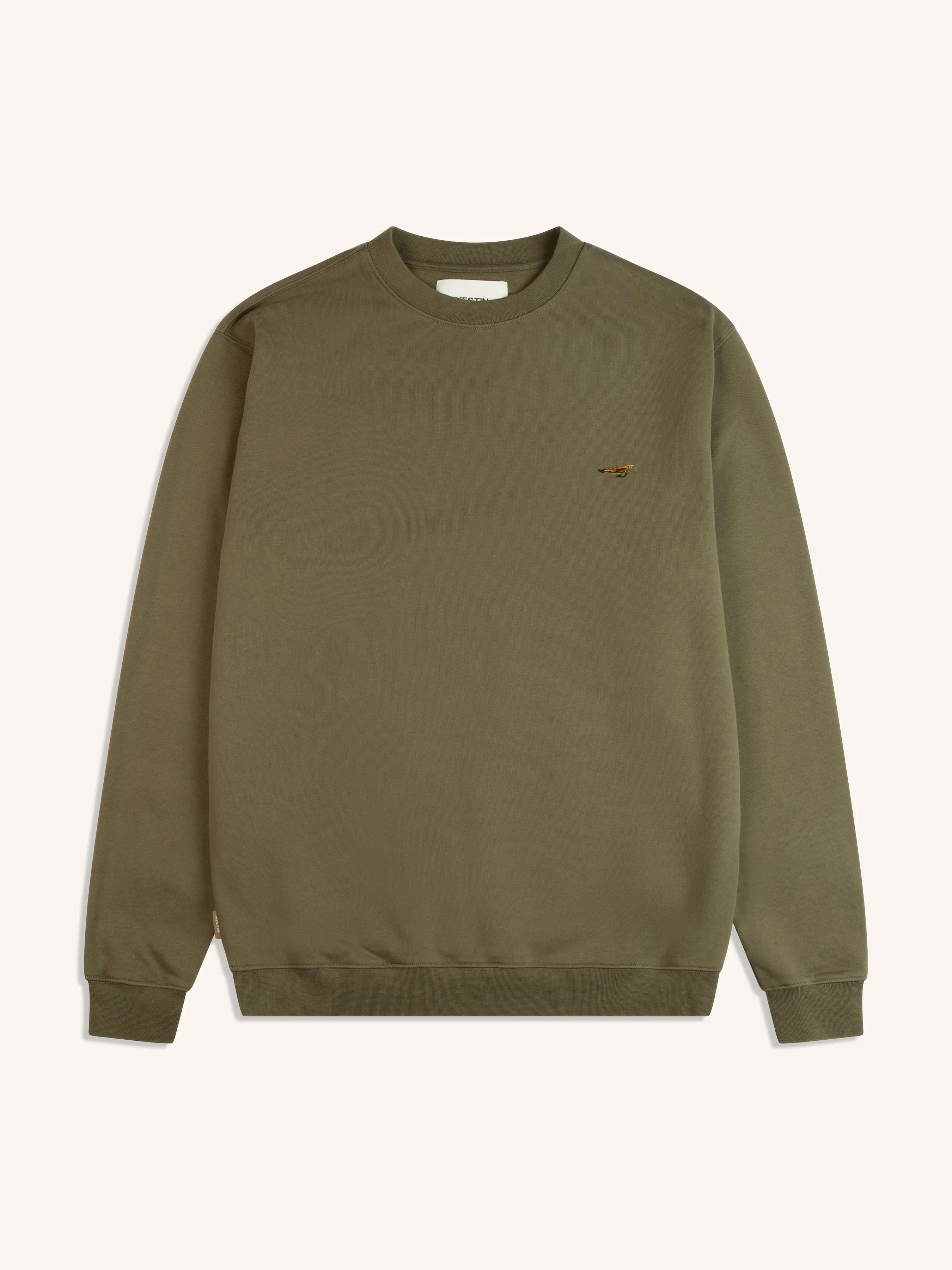 Stobhall Sweatshirt In Olive Cotton Fleeceback sold by Kestin