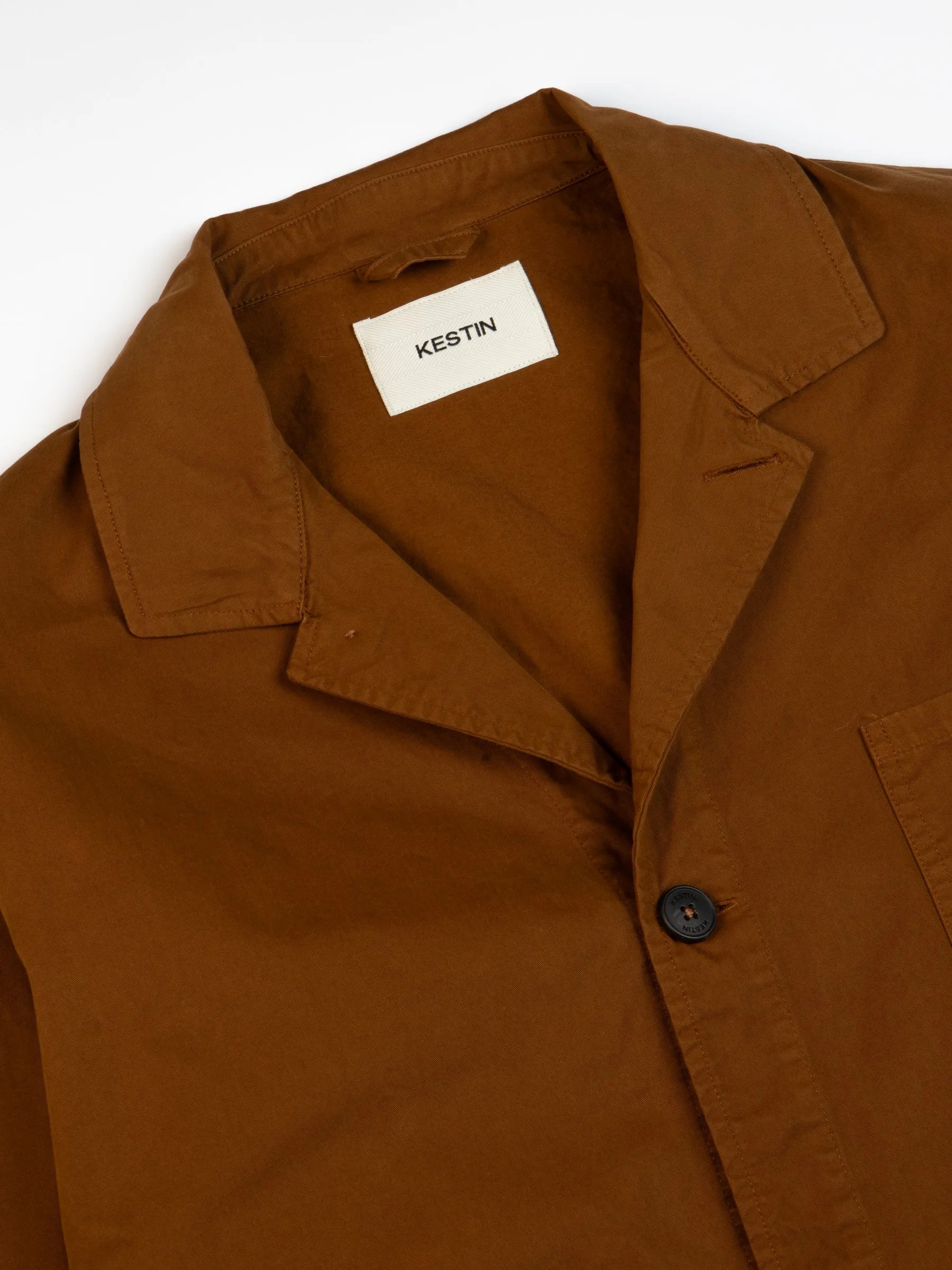 Port Jacket In Tobacco Cotton Twill sold by Kestin product image thumbnail 2