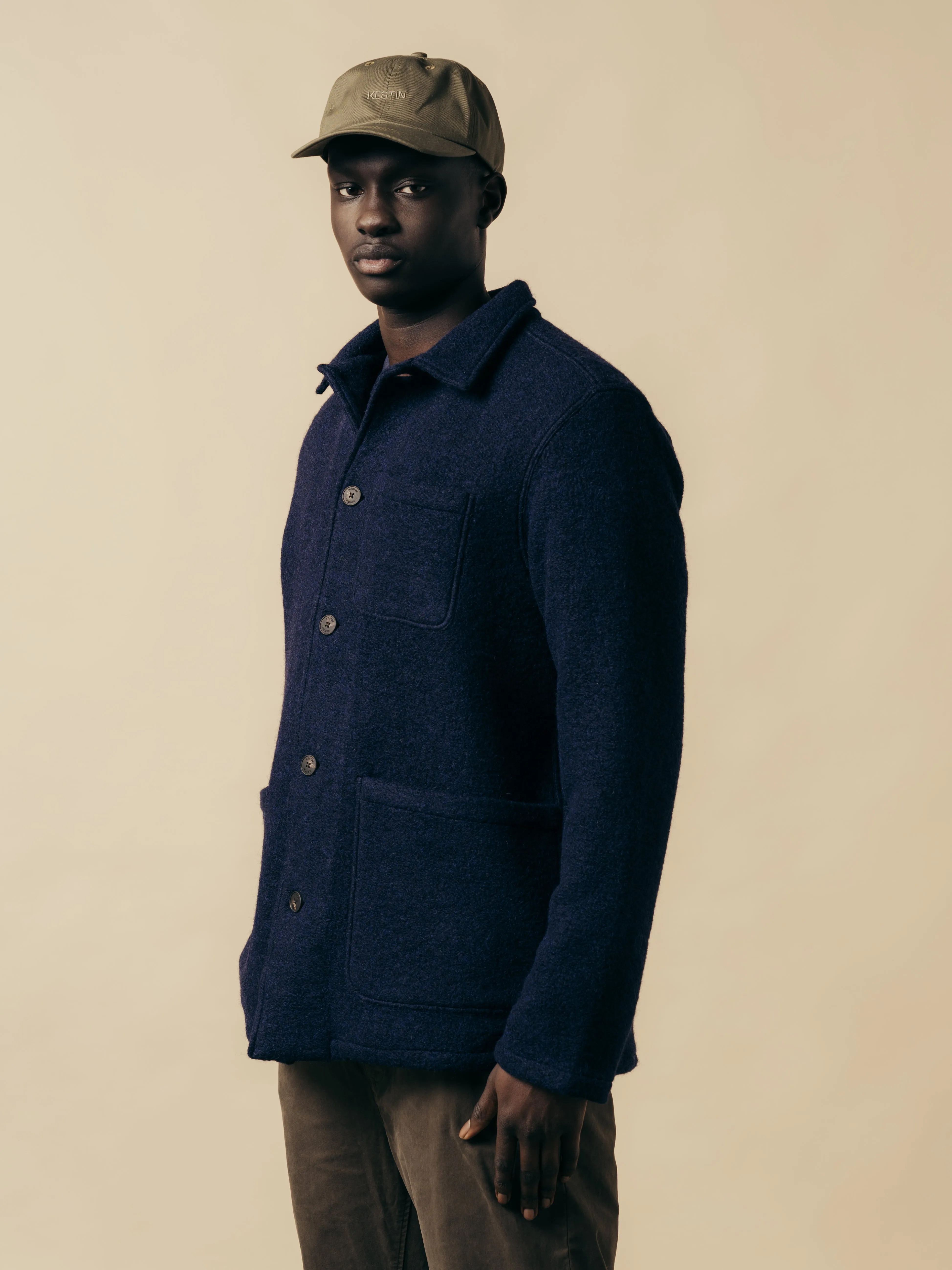 Ormiston Jacket In Midnight Blue Wool Blend sold by Kestin product image thumbnail 3