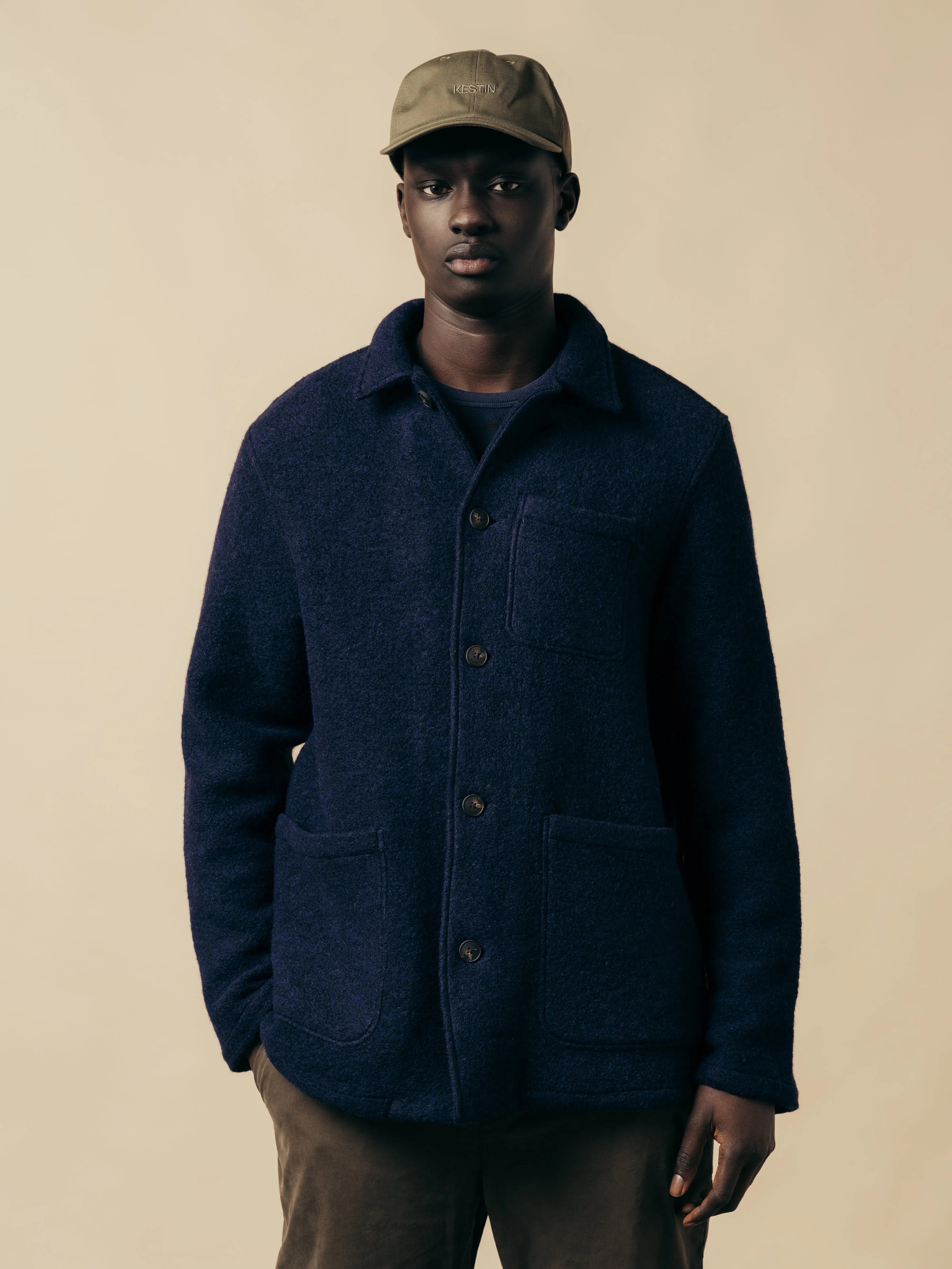 Ormiston Jacket In Midnight Blue Wool Blend sold by Kestin product image thumbnail 2