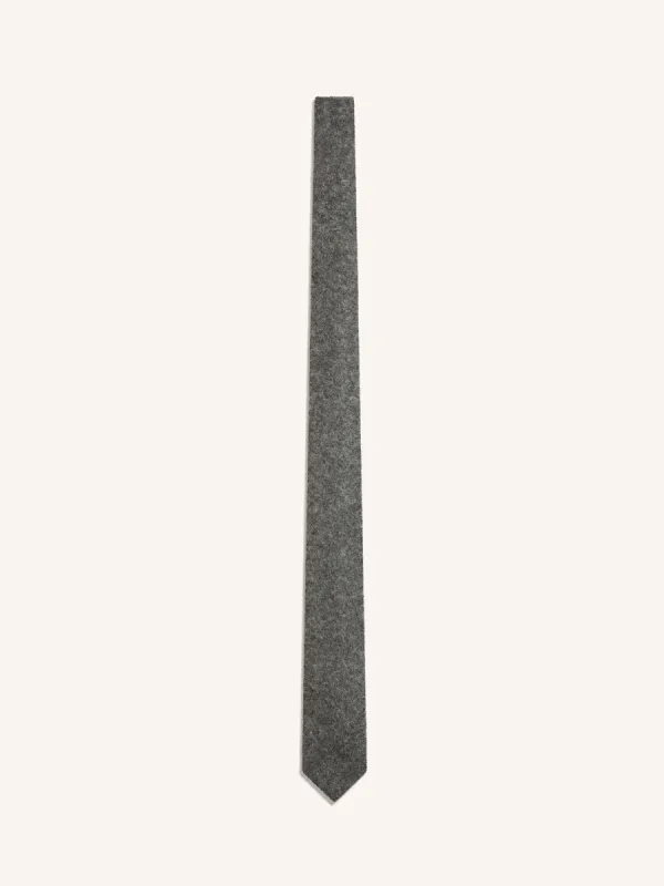 Jura Tie in Grey Italian Wool made by Kestin