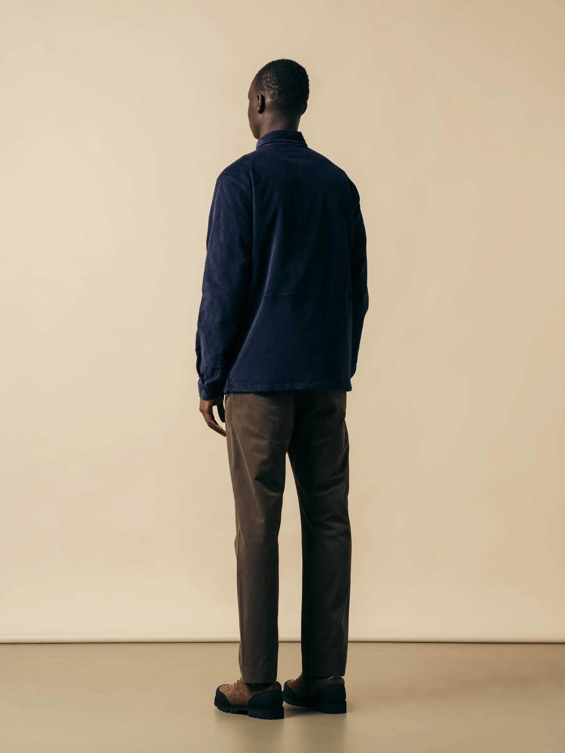 Inverness Trouser In Dark Olive Cotton Twill sold by Kestin product image thumbnail 3