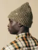 Isla Beanie in Olive Marl Merino Wool sold by Kestin