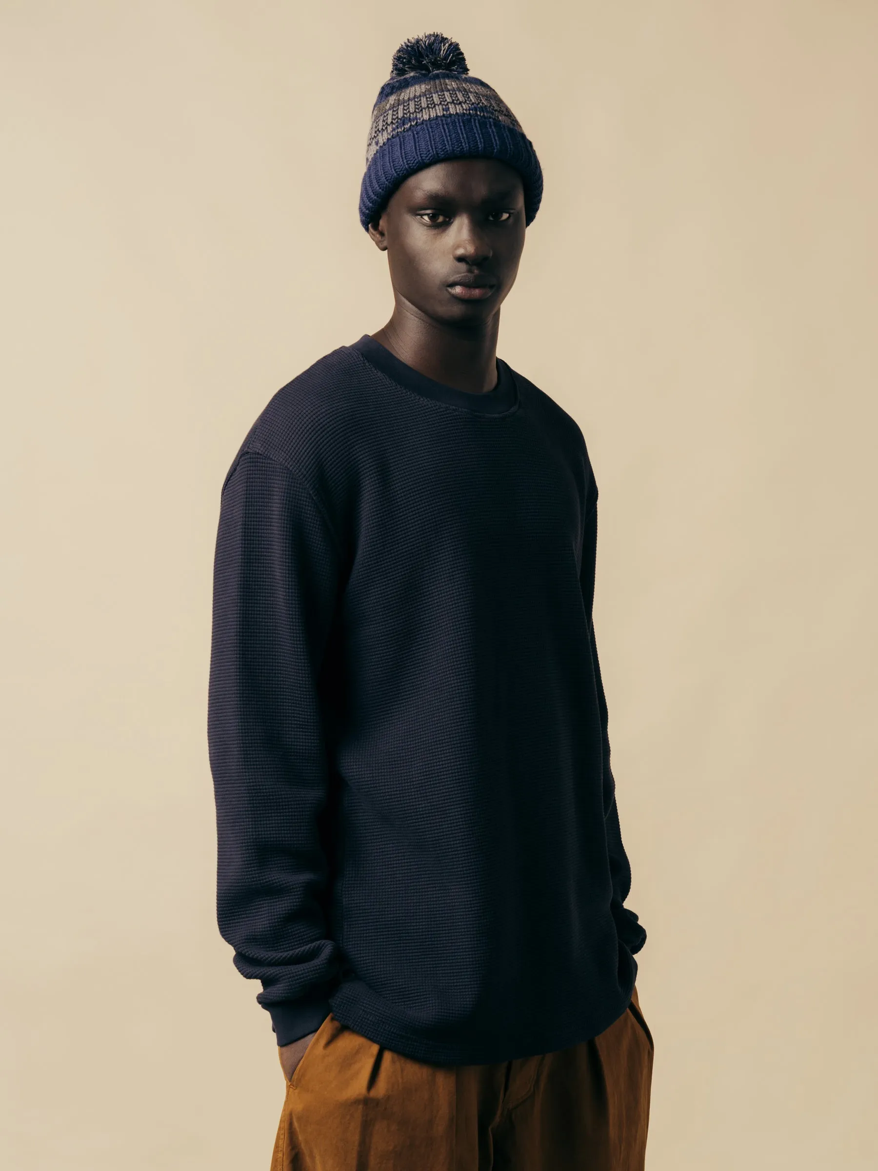 Humbie Sweat In Navy Waffle Jersey sold by Kestin product image thumbnail 2