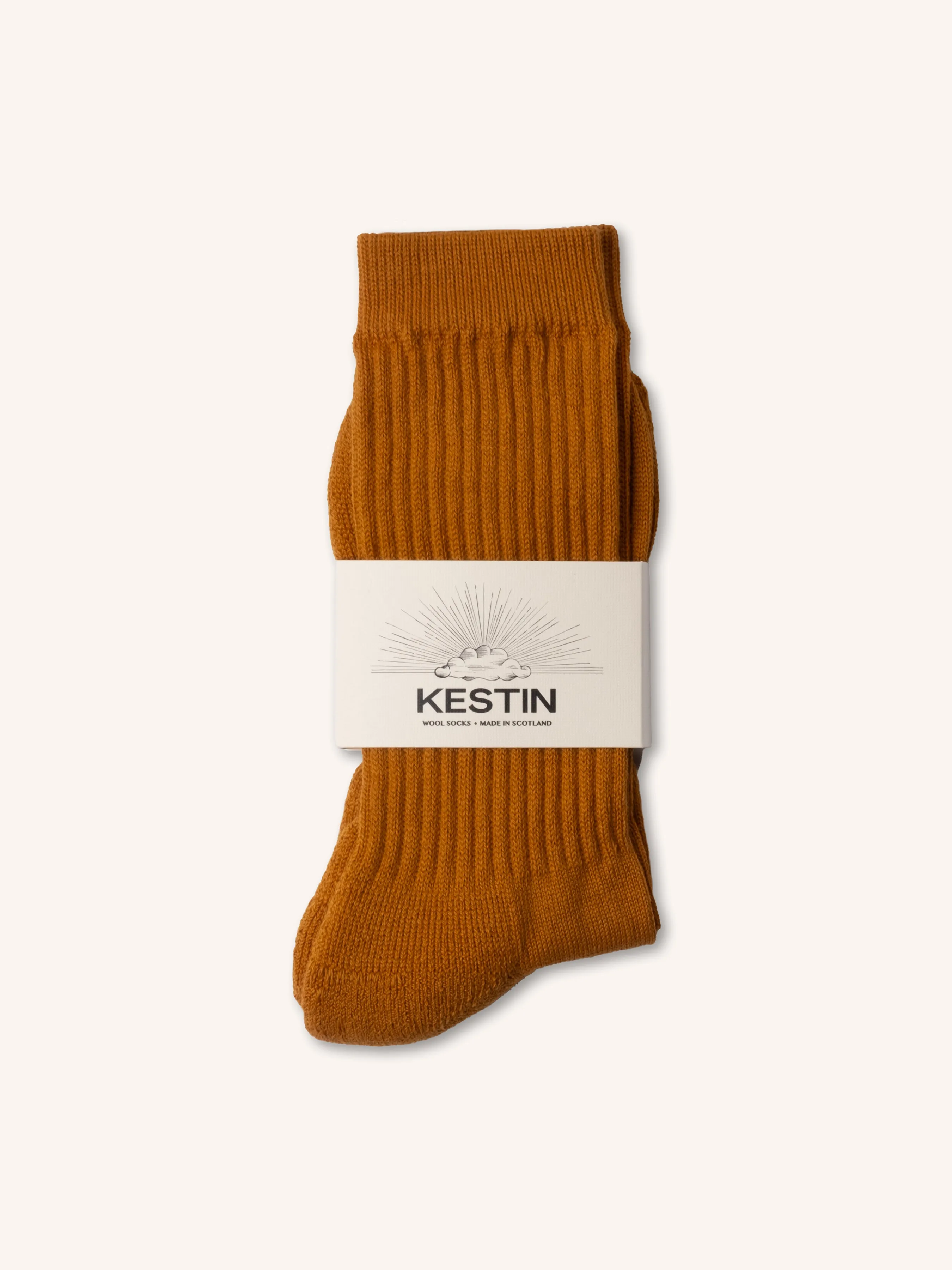Elgin Wool Sock in Ochre sold by Kestin product image thumbnail 2