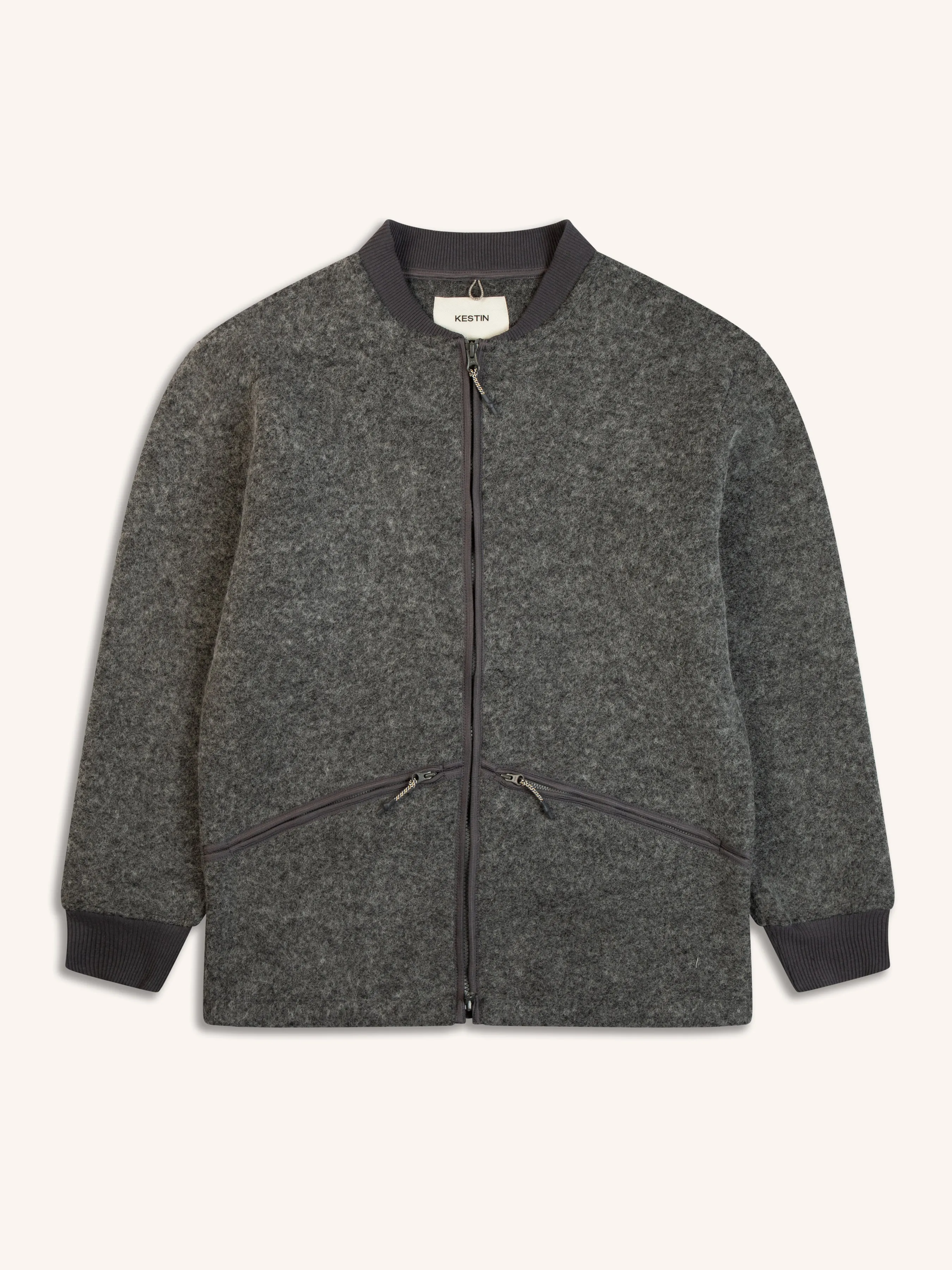 Dreghorn Fleece In Grey Italian Wool sold by Kestin