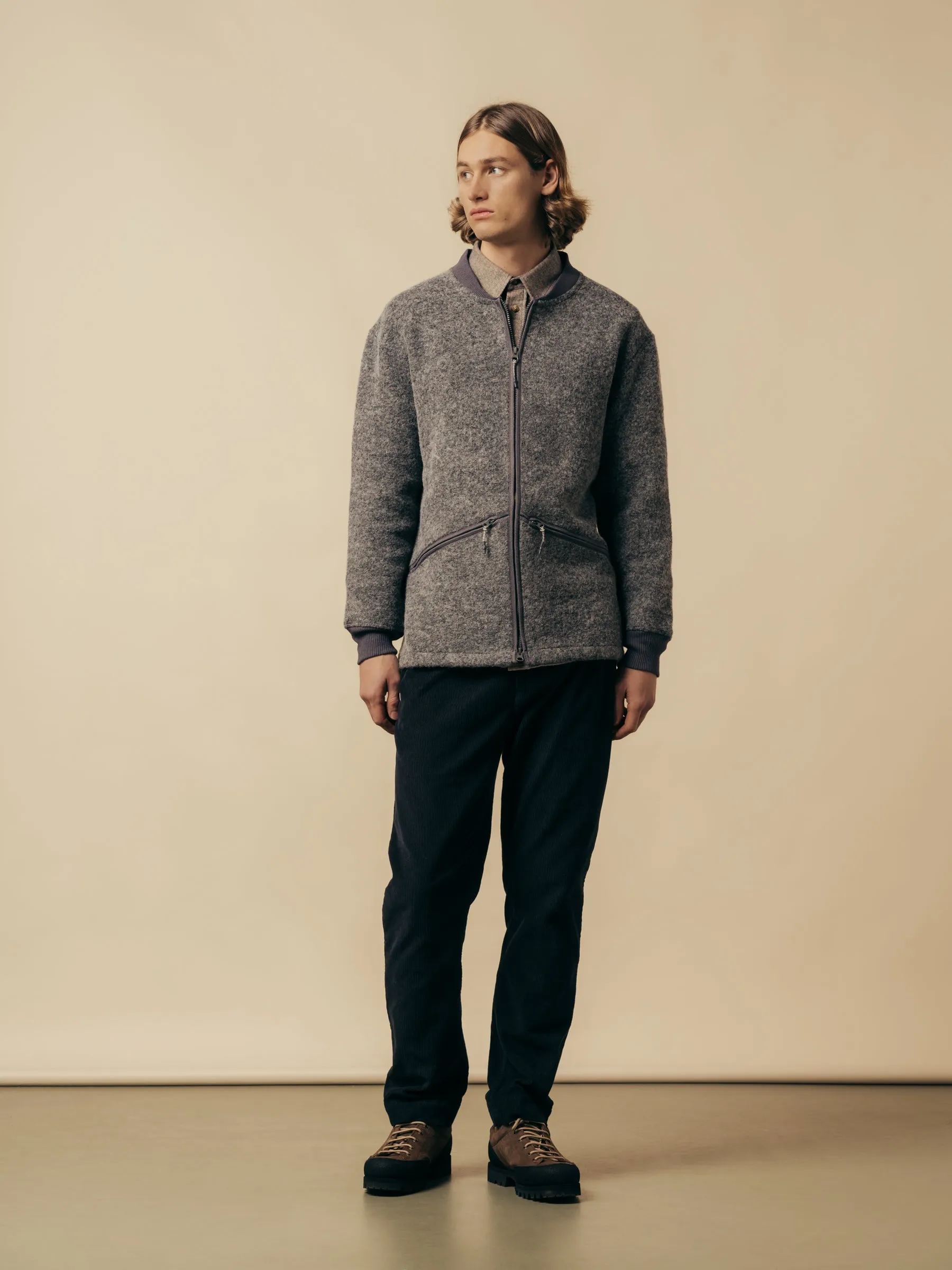 Dreghorn Fleece In Grey Italian Wool sold by Kestin product image thumbnail 2