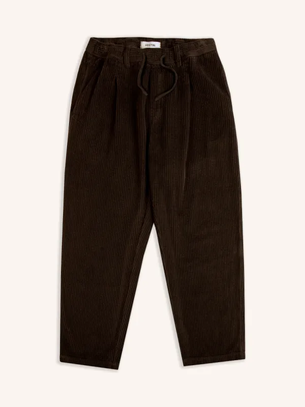 Doune Pant In Peat Jumbo Cord sold by Kestin