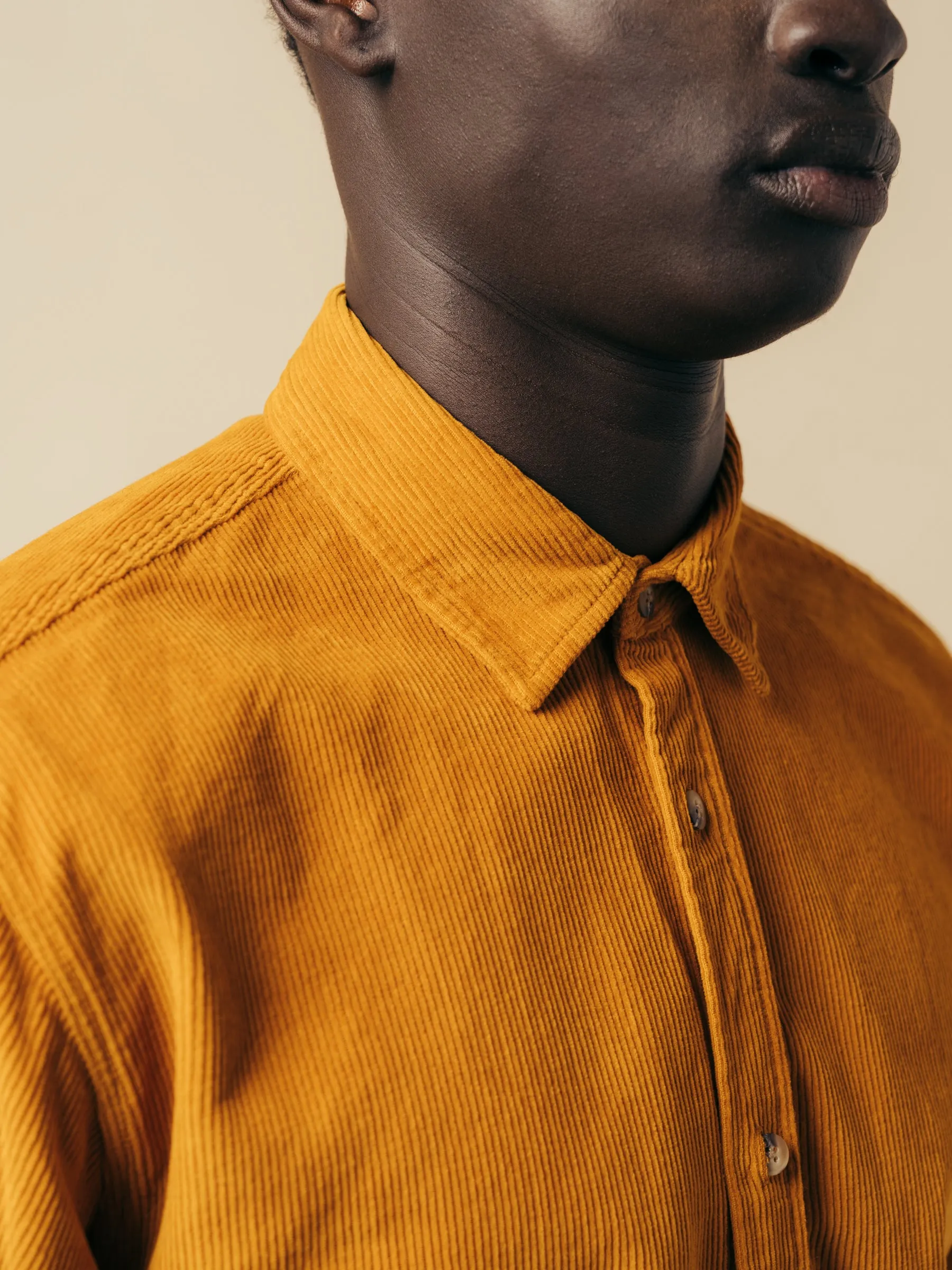 Dirleton Shirt In Saffron 12W Cotton Corduroy sold by Kestin product image thumbnail 3
